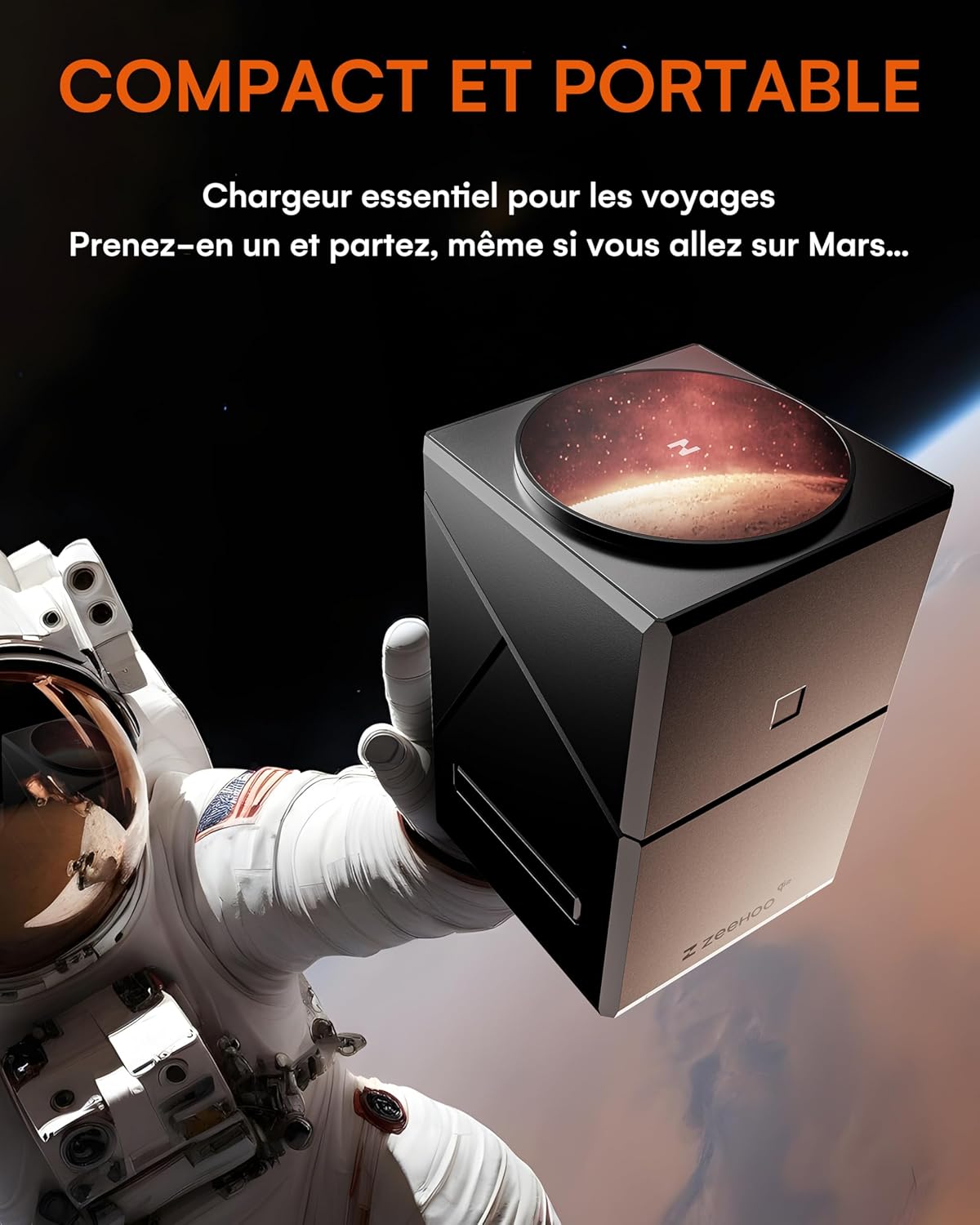 ZEEHOO iPhone Charging Station, 3 in 1 Charging Station for Apple MagSafe Charger, Qi2 Certified, 15W Fast Wireless Charger, for Apple Watch, for iPhone16 15,14,13,12 Series, AirPods (Black)