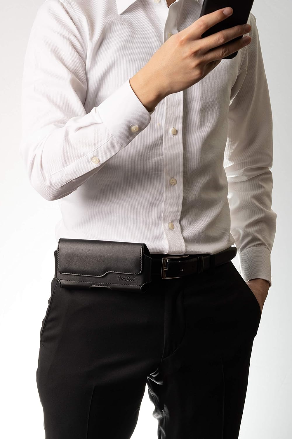 DeBin Case for Samsung Galaxy S25+ Plus, 5G S24+ S23+, S22+, S21+, S20+ S10+ S8+ S9+, S23 FE, S21 FE, A20, A30, Cell Phone Belt Holster Clip Carrying Pouch Holder Cover (Fits Otterbox Commuter) Black