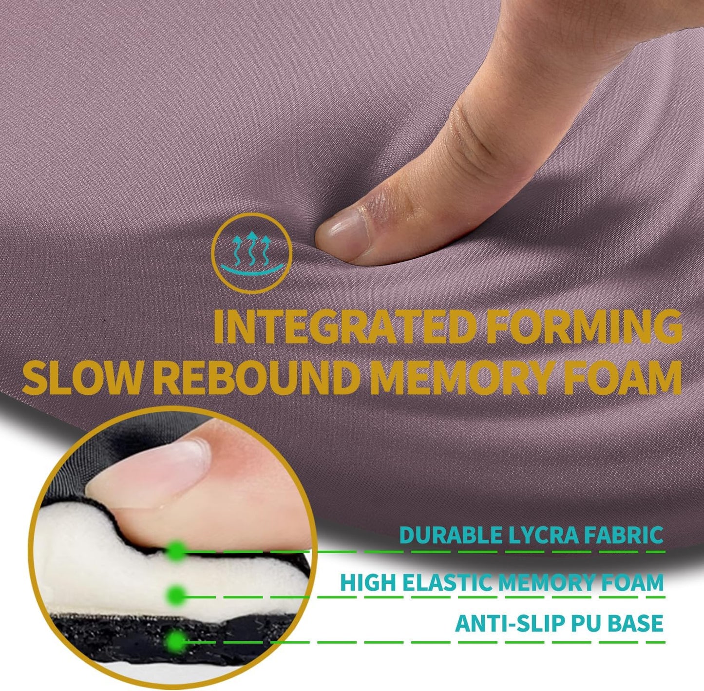 Hokafenle Ergonomic Mouse Pad Wrist Support with Stepped-Wedge Design, Wrist Rest Pain Relief Mousepad Filled with Memory Foam, Carpal Tunnel Mousepad for Wireless Mouse(12x8 inch, Purple)