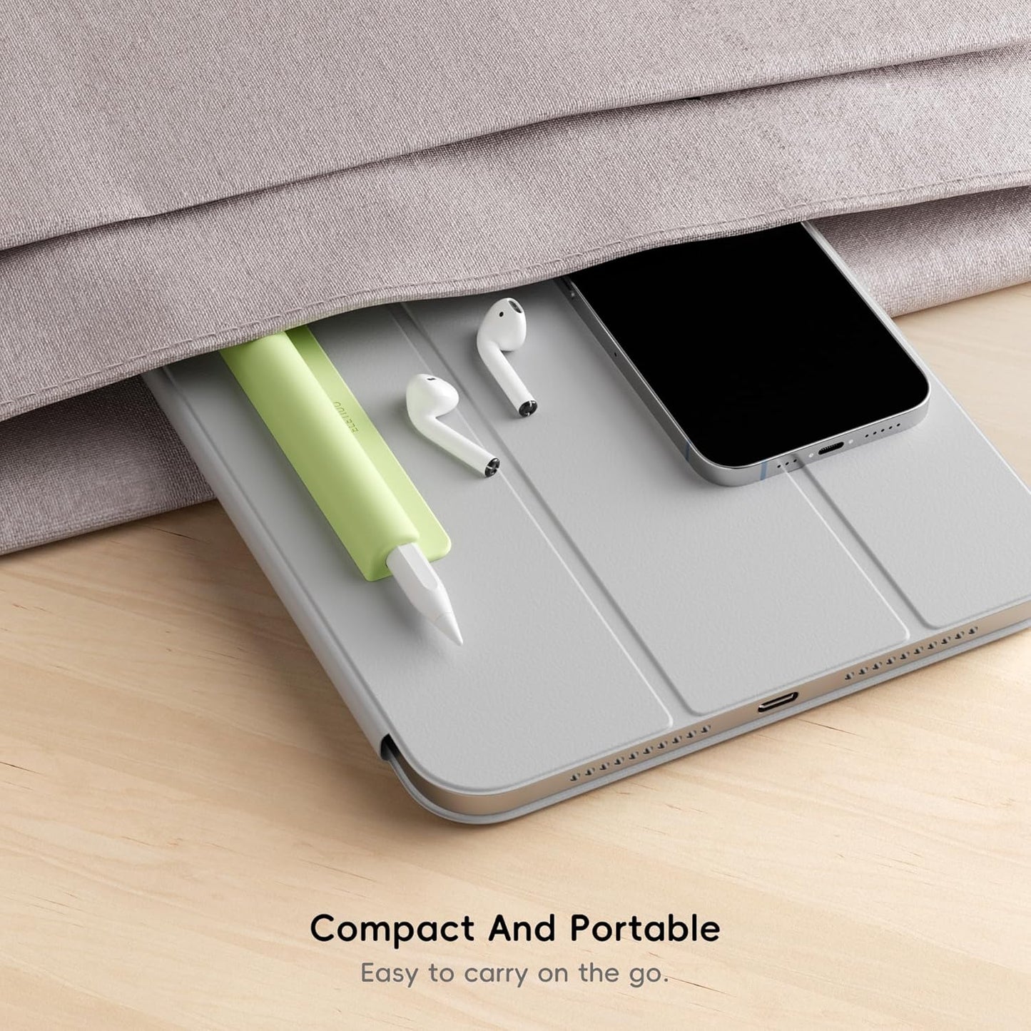 ELETIUO Silicone Pencil Holder Sleeve,Compatible with Apple Pencil (USB-C),Apple Pencil 1st/ 2nd Generation,Strong Adhesive Sticky Attached to iPad Case for Stylus Pens,Green