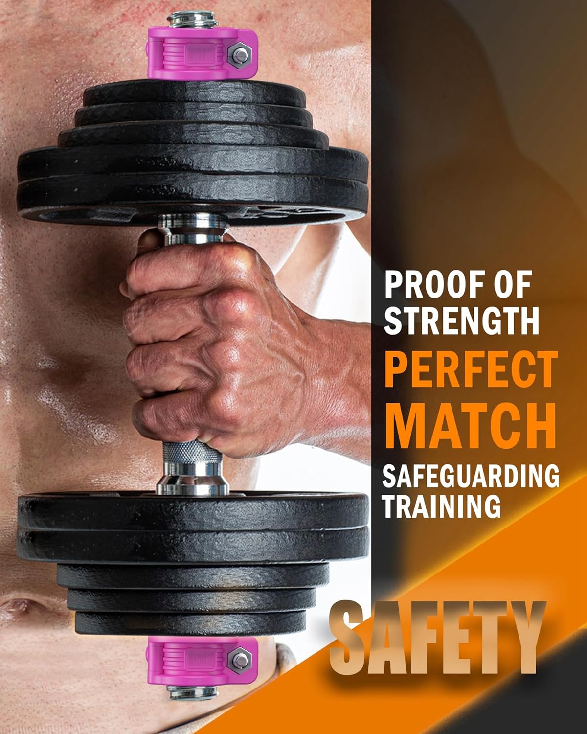 MAXRICH Barbell Clamp 1 inch Multiple Sizes & Adjustable Weight Clips for Quick Release Barbell Collars