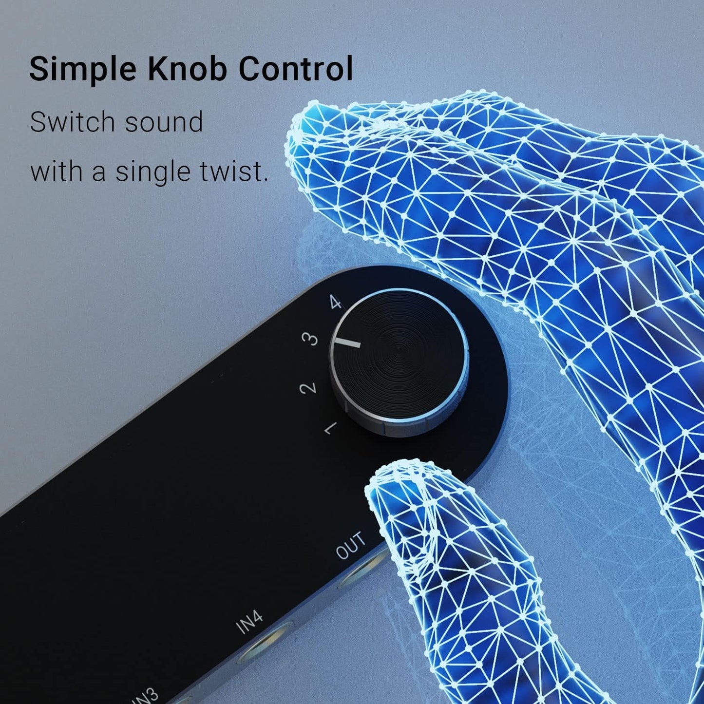 Cubilux Bidirectional 4-Channel 6.35mm Audio Selector, 1x TRS to 4X TRS Stereo 4-Port 1/4” Quarter Inch AUX Switch Box for Speaker, Headphones, Subwoofer, Home Audio System, Mixer, Amplifier