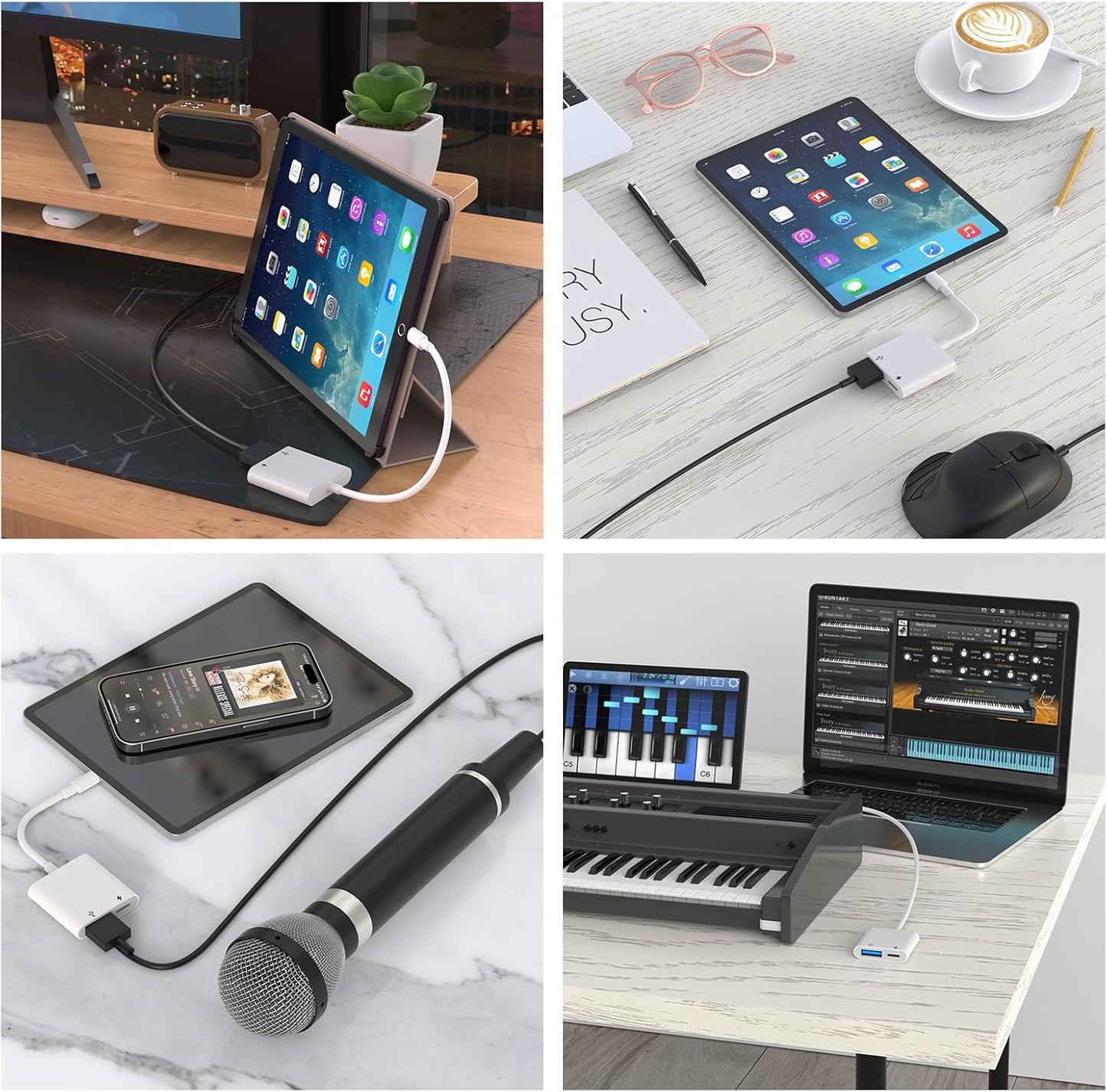 [Apple MFi Certified] Lightning to USB OTG Adapter for iPhone 14, USB3.0 Camera Adapter with Fast Charging Port for iPhone14/13/12/11/XS/X/8/7/6/SE/iPad/Card Reader/USB Flash Drive/Keyboard/Mouse