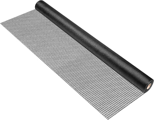 Ouskr Replacement Window Screens Roll, 36 inch x 100 feet Durable Window Screen Mesh for Patio Porch Door Windows, DIY Adjustable Fiberglass Window Screen Repair Kit Sliding Net Pet, Black