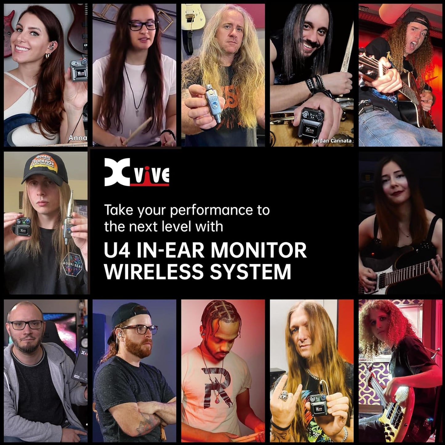 Xvive U4T Wireless in-Ear Monitor System Professional IEM System Transmitter Only for Studio, Band Rehearsal,Live Performance (U4T)