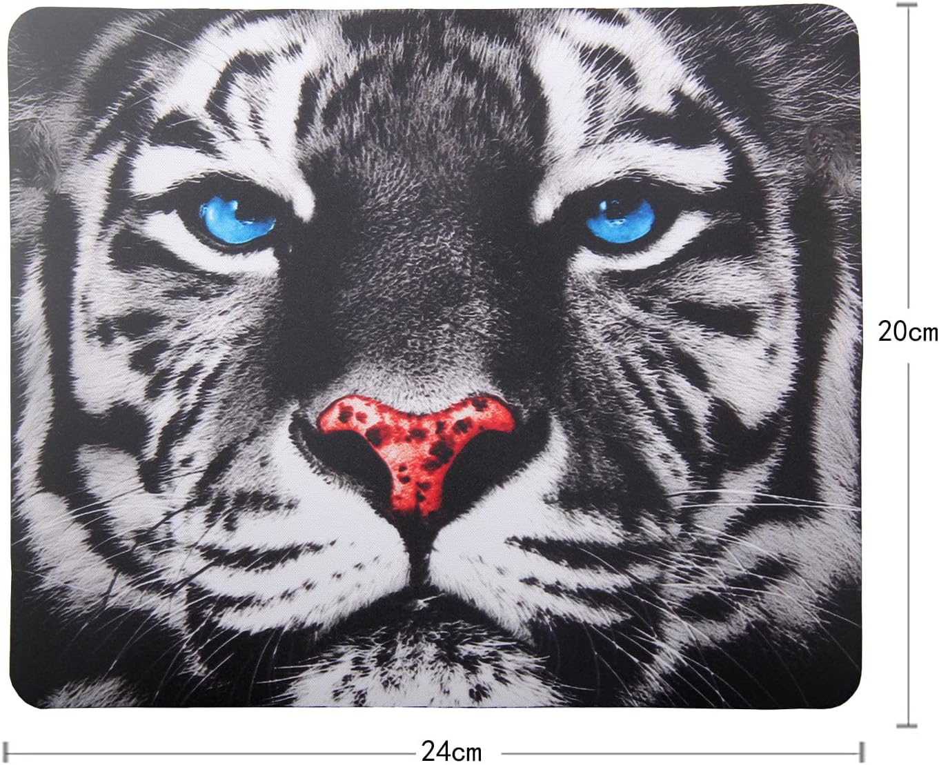 Mouse Pad, Gaming Mouse Pad, Non-Slip Rubber Base Mouse Mat with Designs for Laptop, Computer & Office, 9.5 x 7.9 x 0.12 inches (Tiger face)