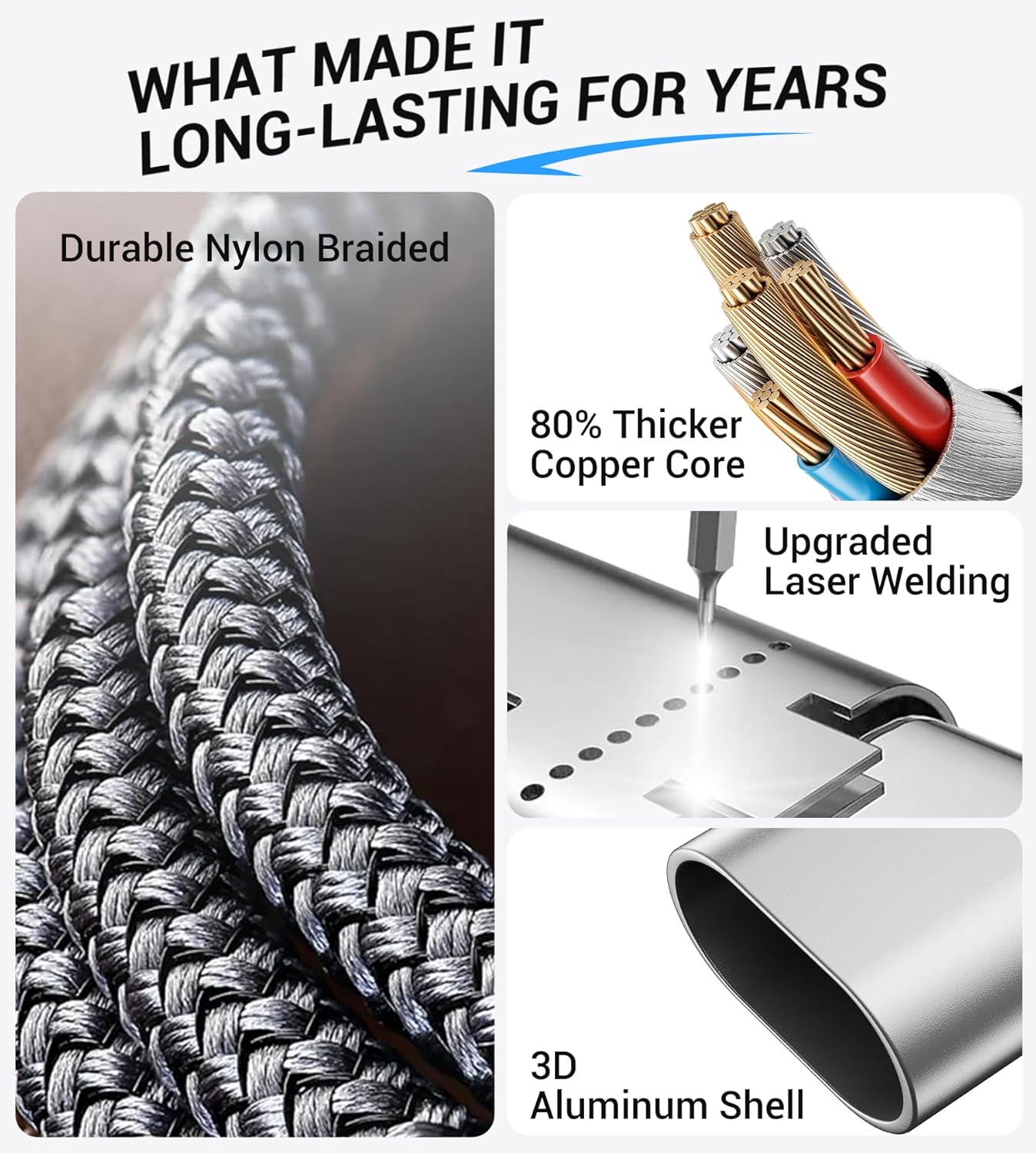 Temdan for Travel Vacation Essentials,3 in 2 USB C Cable for Apple Watch Charger/iPhone 16 Charger/Lightning,Multi Charging Cable Cord,Camping Essentials,Designed for iWatch &iPhone 16-12-5FT Purple