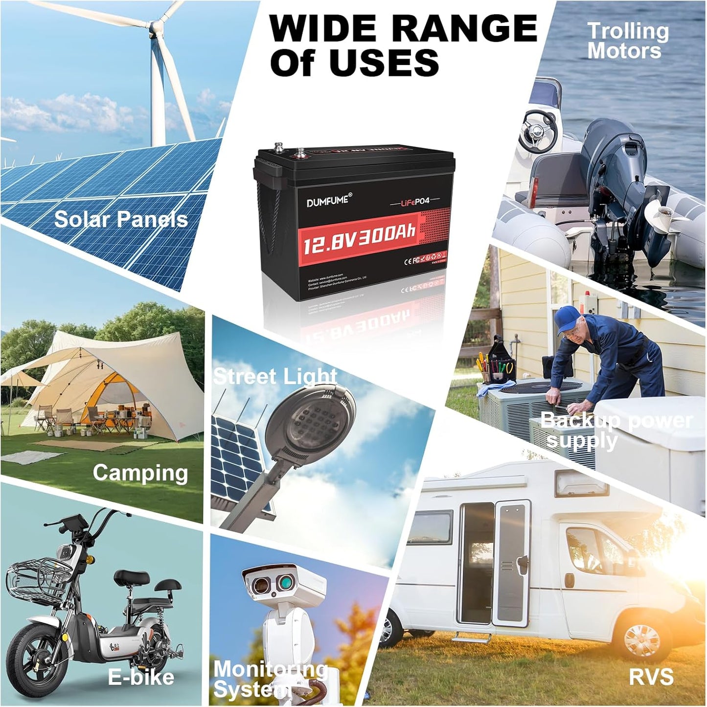 2 Packs 12V 300Ah Lithium LiFePO4 Battery,200A BMS 3840WH Rechargeable Lithium Iron Phosphate Battery 15000+ Deep Cycles for Solar Energy Storage,Backup Power,RV,Camping