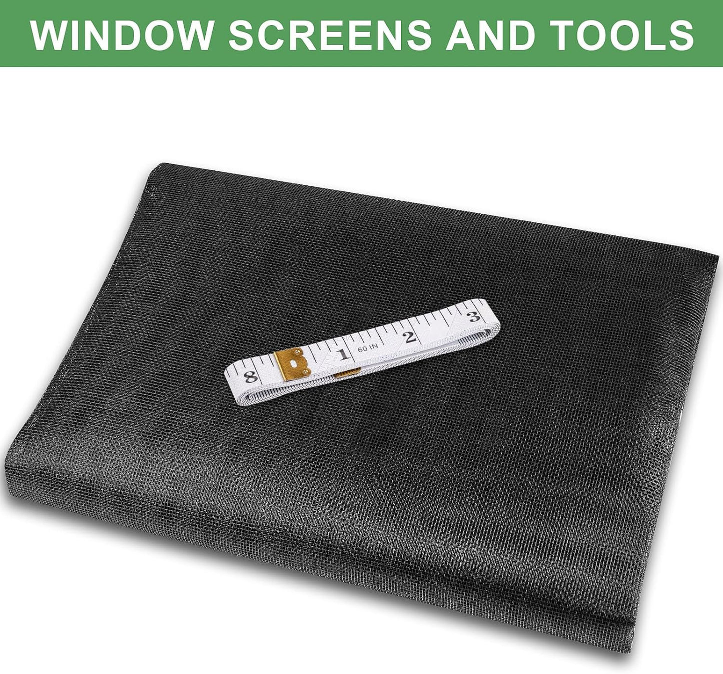 48"X102" Window Screen Replacement, Fiberglass Window Screen Mesh, Replacement Window Screens, Window Screen Door Repair Kit for Patio Porch Sliding Door House Windows Pool Pet, with Ruler