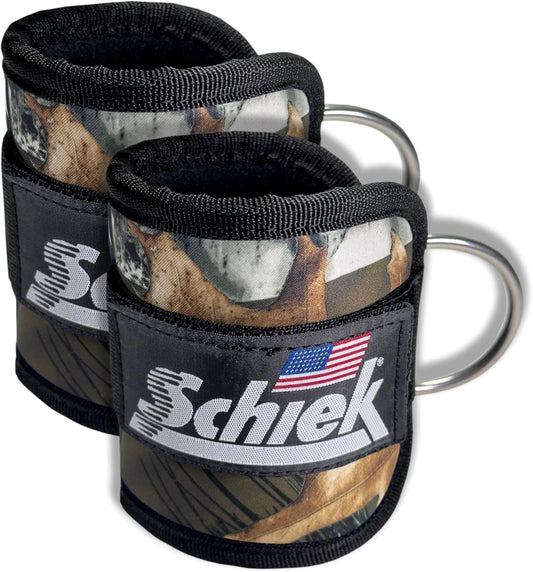 Schiek Sports 1707 Ankle Cuffs - Ideal for Glute Kickbacks and Cable Machine Workouts - Durable and Built To Last