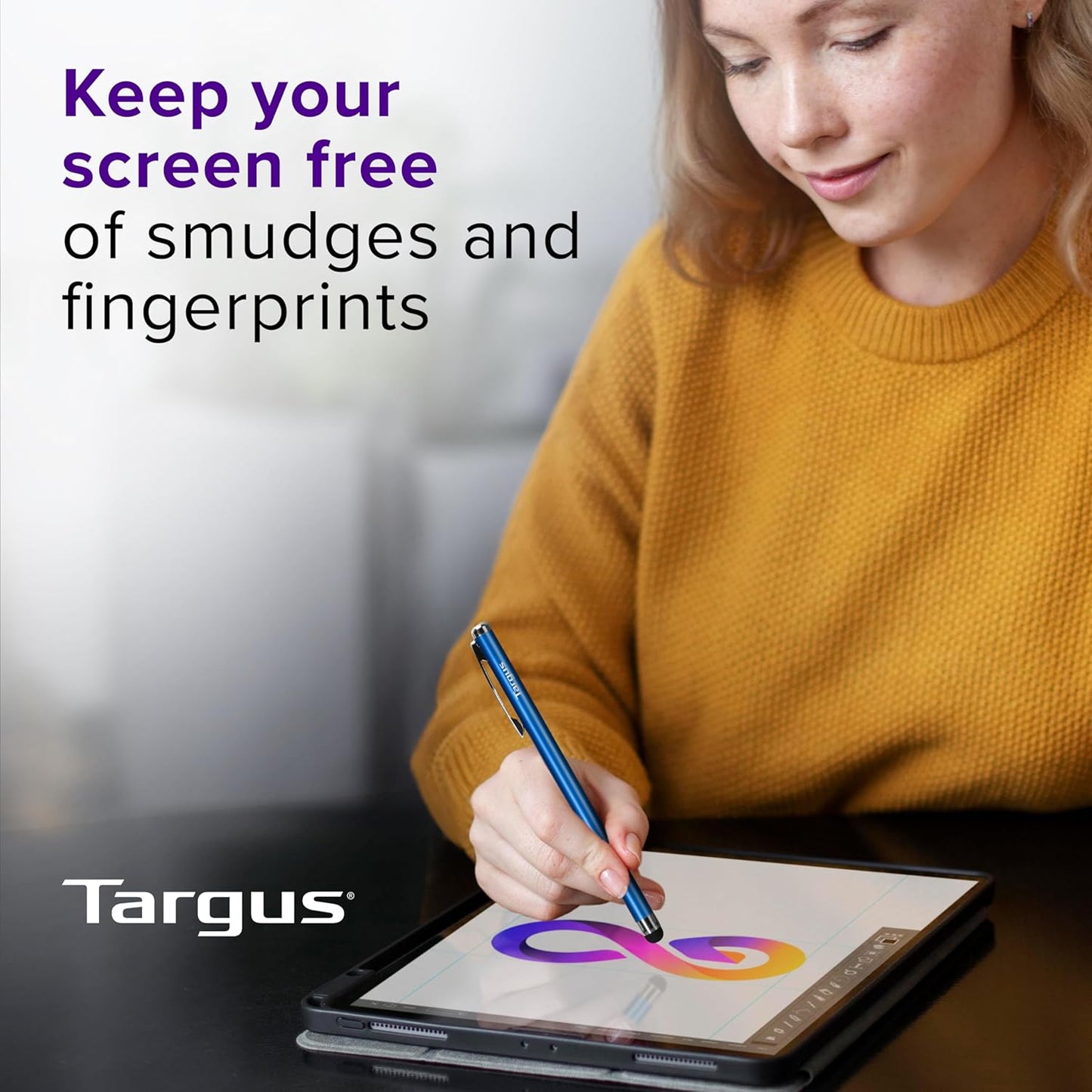 Targus Slim Stylus for Tablets and Smartphones, Metallic Blue (AMM1203US)