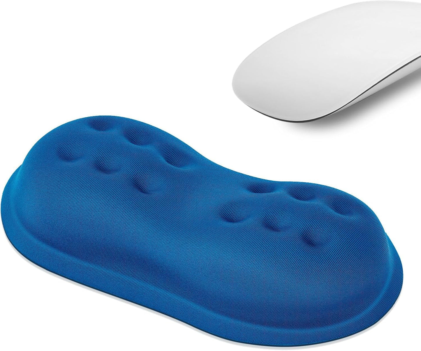 VANKEY Ergonomic Mouse Wrist Rest, Soft Mouse Wrist Support Pad with Memory Foam, Non-Slip Base (French Blue)