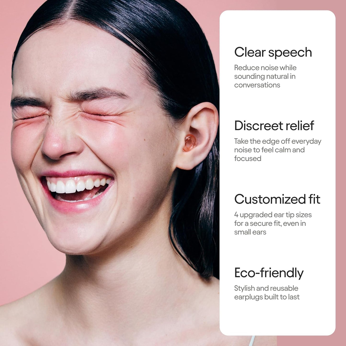 Loop Engage 2 Ear Plugs – Everyday Noise Relief with Clear Speech for Social Gatherings, Work, Conversation, Parenting & Noise Sensitivity – 16 dB Noise Reduction Earplugs