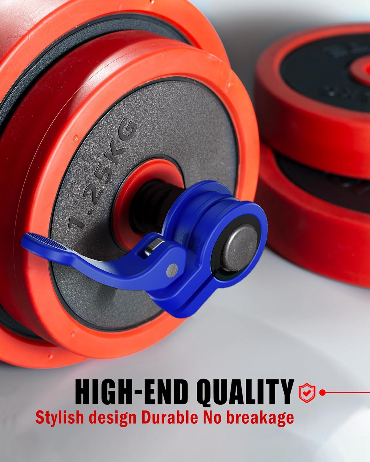 Narrow Barbell Clips 2.5cm Width for Olympic Bars, 0.9-1.18inch Adjustable Weight Clamps, Quick Release Locking Collars for Weightlifting