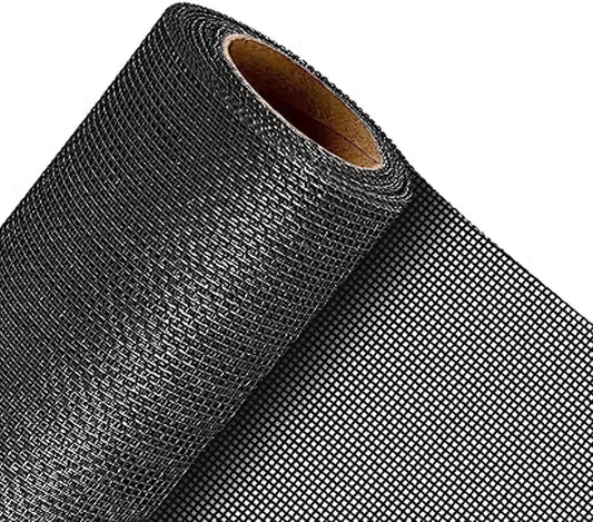 QWR Pet Proof Window Screen Replacement,39''x 360'' Heavy Duty High Hardness Vinyl Coated Wire-Like Mesh,Cat Resistant Screen Mesh for Sliding Screen Door,Patio,Windows(Rolled Package)