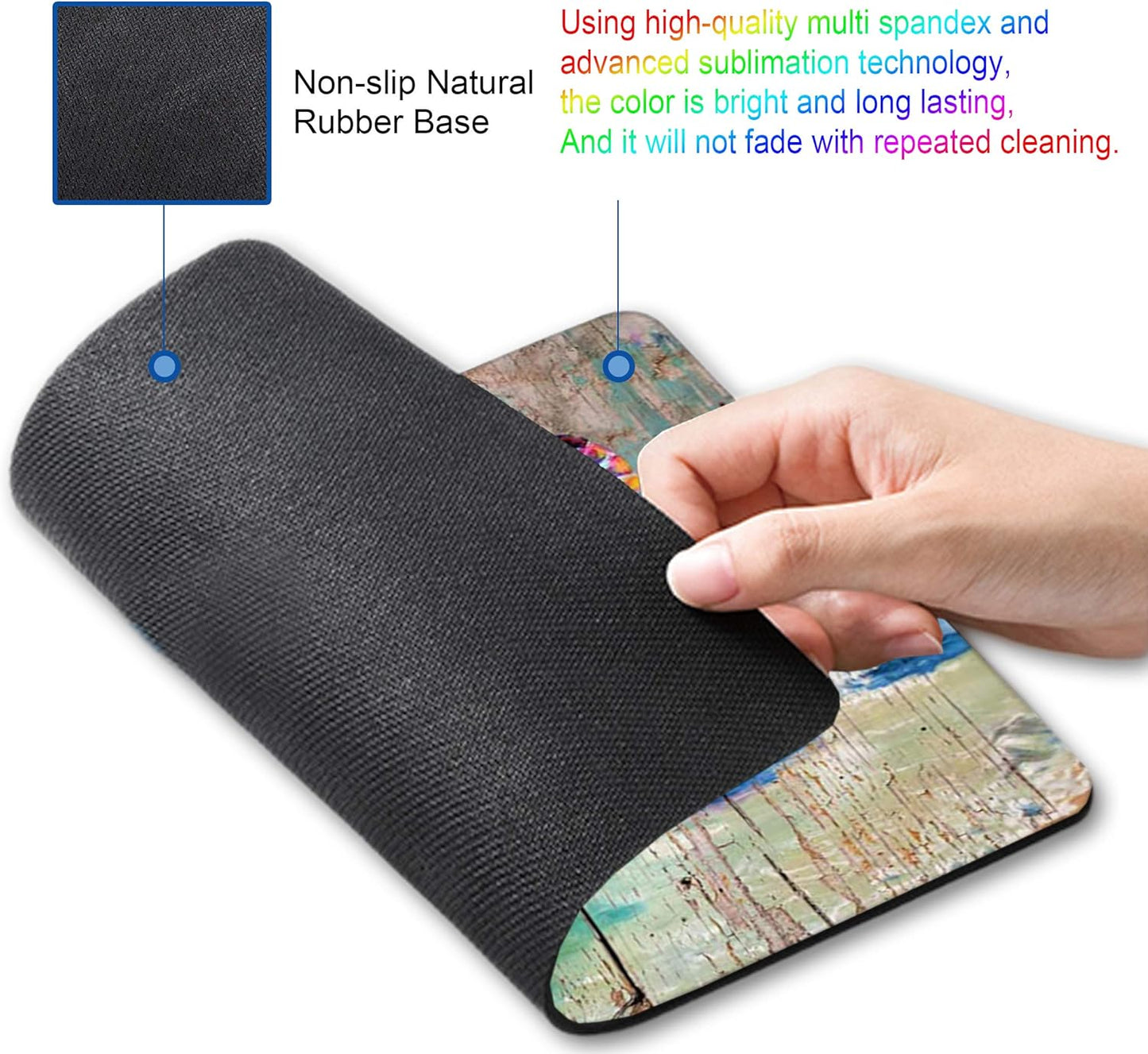 Turtle Mouse pad, Personalized Computer Mousepad, Office Decoration Accessories Gift, Non-Slip Rubber Mouse mat for Laptop