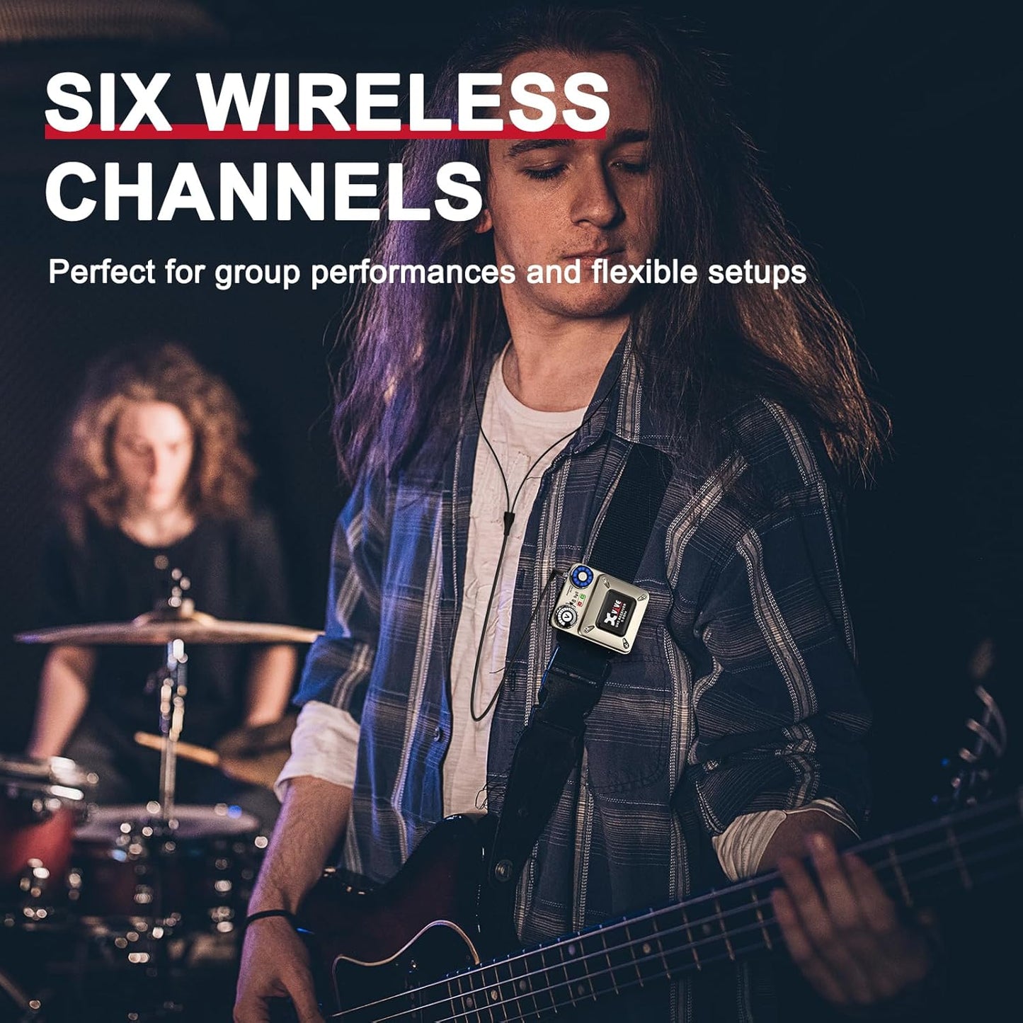 Xvive U45R4 Wireless in-Ear Monitor System Set with One Transmitter and Four Receivers