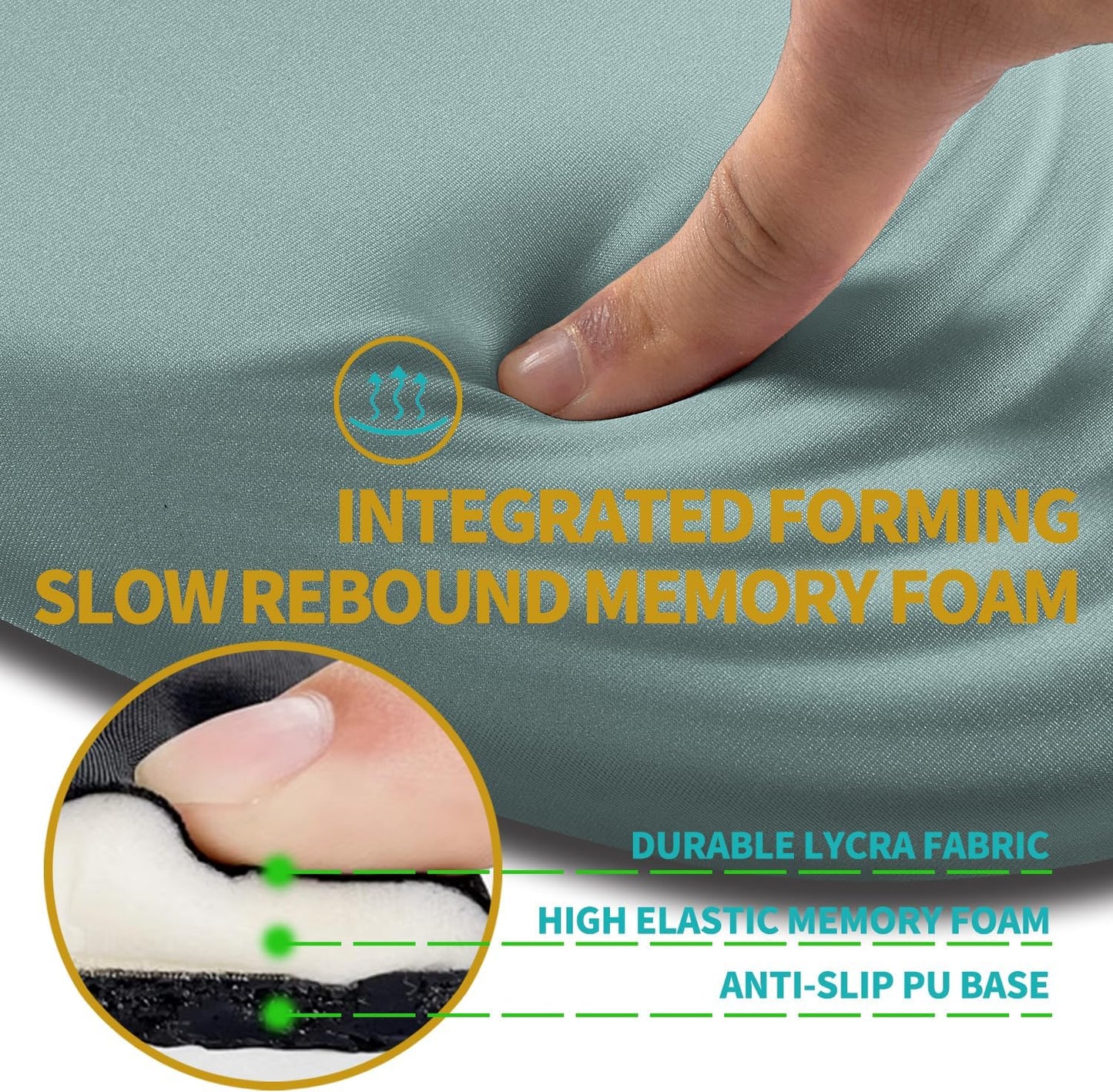 Hokafenle Ergonomic Mouse Pad Wrist Support with Stepped-Wedge Design, Wrist Rest Pain Relief Mousepad Filled with Memory Foam, Carpal Tunnel Mousepad for Wireless Mouse(12x8 inch, Light Blue)