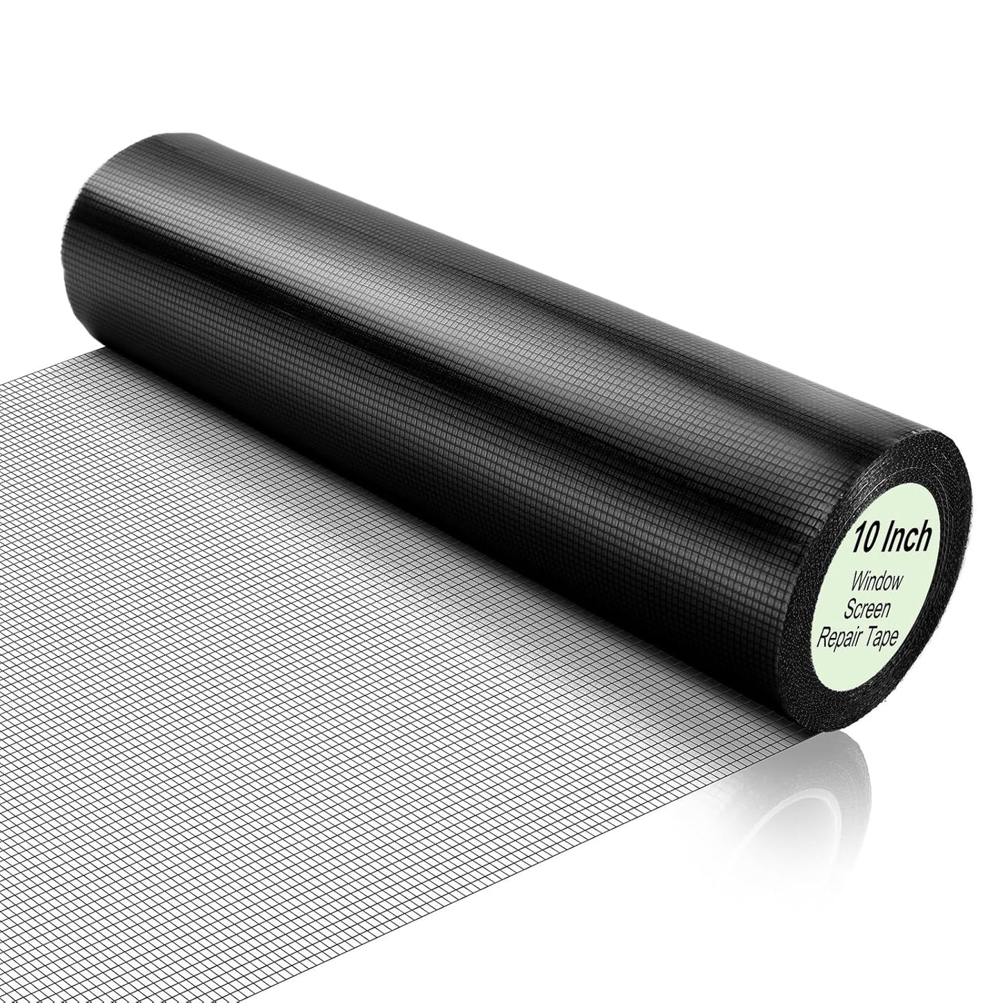 Extra Wide 10 inch x 20 ft Window Screen Tape Mesh Repair Strong Adhesive Waterproof Fiberglass Screen Repair Kit Patch for Window Door Tears Holes(Black)