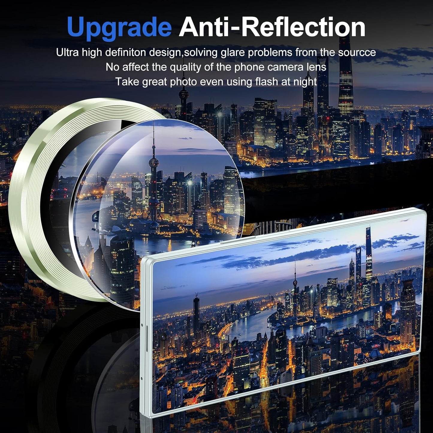 for Samsung Galaxy Z Fold 7 Camera Lens Protector, Individual Metal Ring Tempered Glass Lens Cover, [Strong Adsorption] Scratch Resistant Ultra-Thin HD Clear Lens Cover, 1 Set-Green