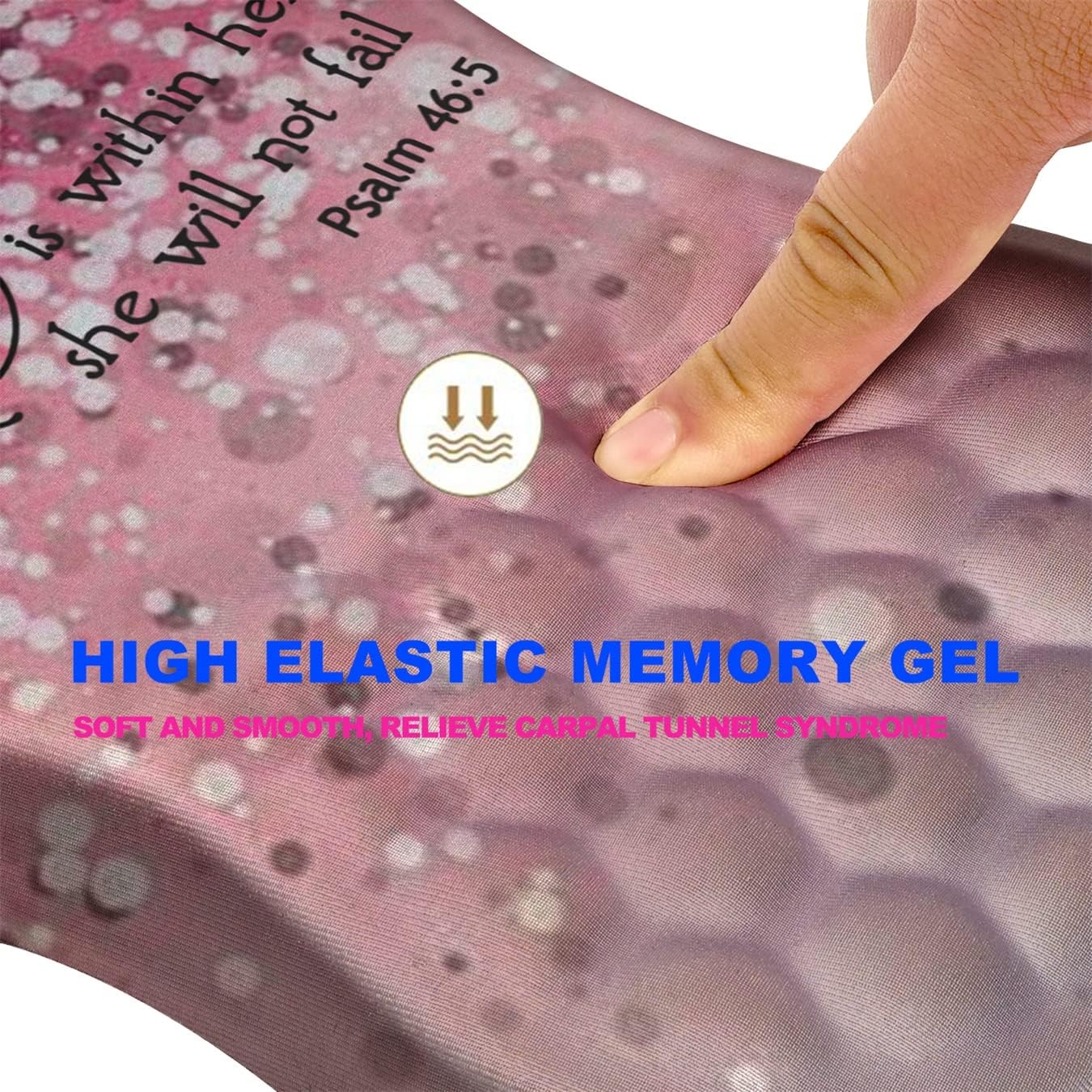 Mouse Pad Wrist Support, Ergonomic Mouse Pad with Massage Dot, Comfortable Computer Mouse Pad for Laptop, Wrist Rest Pain Relief Mousepad with Non-Slip PU Base for Office & Home, 12 x 8 in