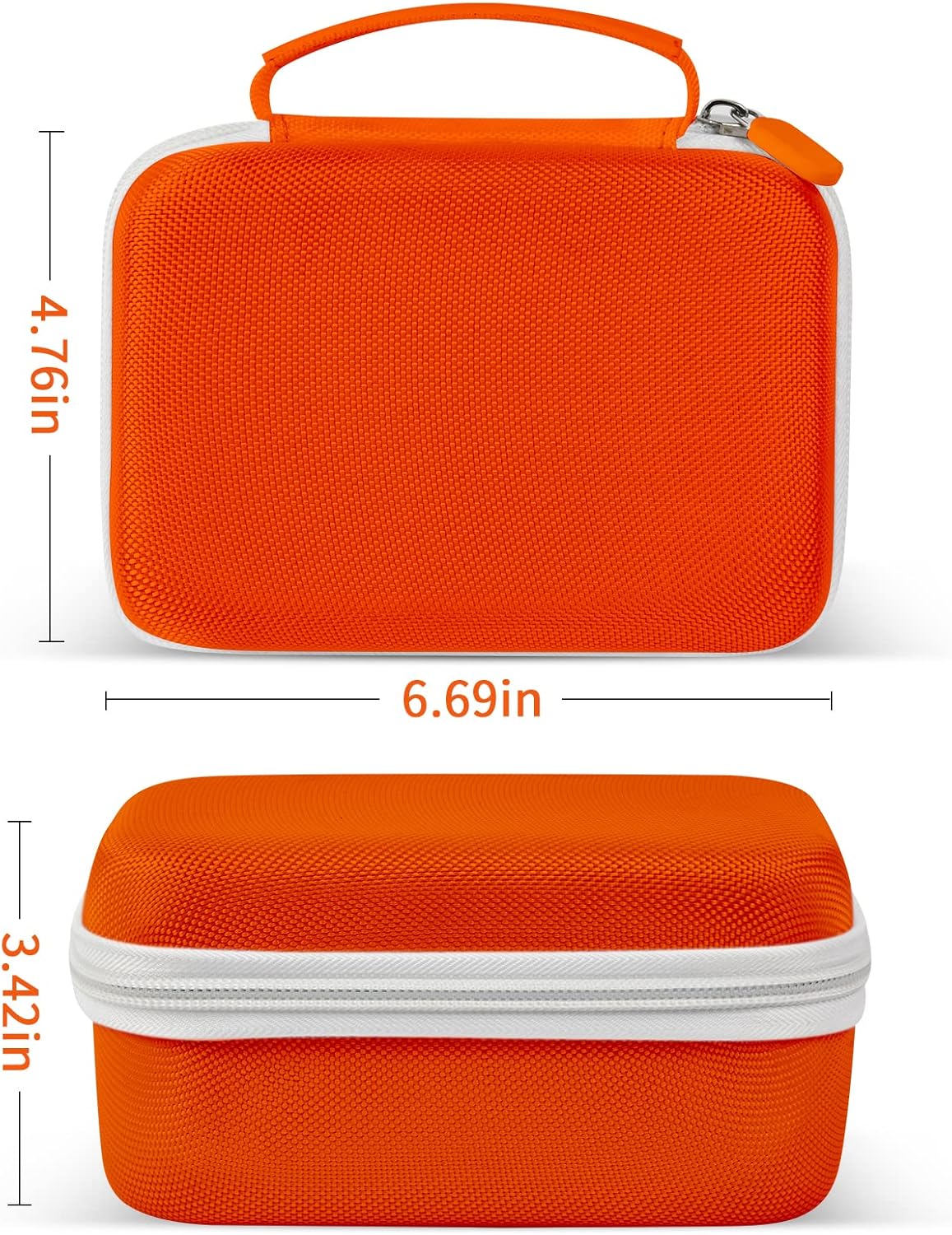 Case Compatible with Phomemo M110 Label Maker - Portable Mini Bluetooth Thermal Label Maker Carrying Storage Bag for Printer Labels, USB Cable and Accessories (Box Only) - Orange