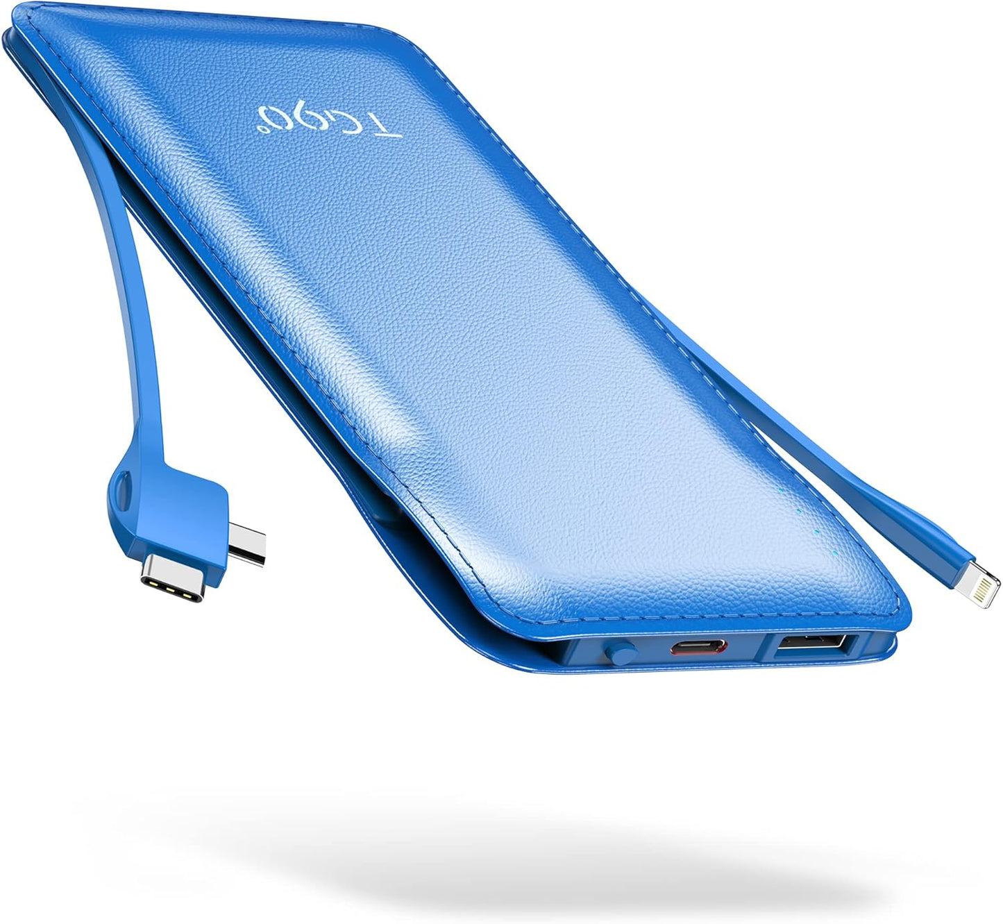 TG90° 10000mah Power Bank Portable Charger with Built-in Cables, Portable Phone Charger Battery Backup Compatible with iPhone 16 15 14 13 12 and Android Phones