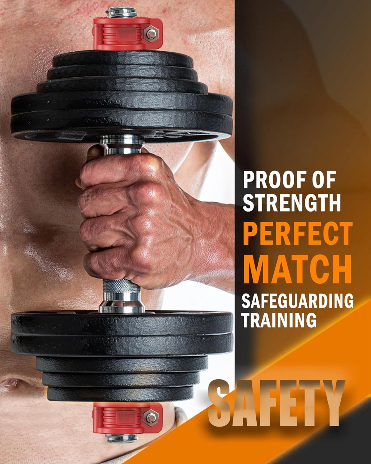 MAXRICH Barbell Clamp 1 inch Multiple Sizes & Adjustable Weight Clips for Quick Release Barbell Collars