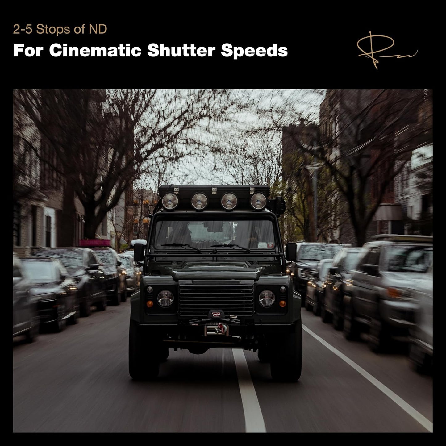 PolarPro 95mm Peter McKinnon Mist VND Camera Filter - 2-5 Stop Variable Neutral Density Lens Filter for DSLR/Mirrorless Pro Video – for Cinematic Shutter Speed Control + Diffusion