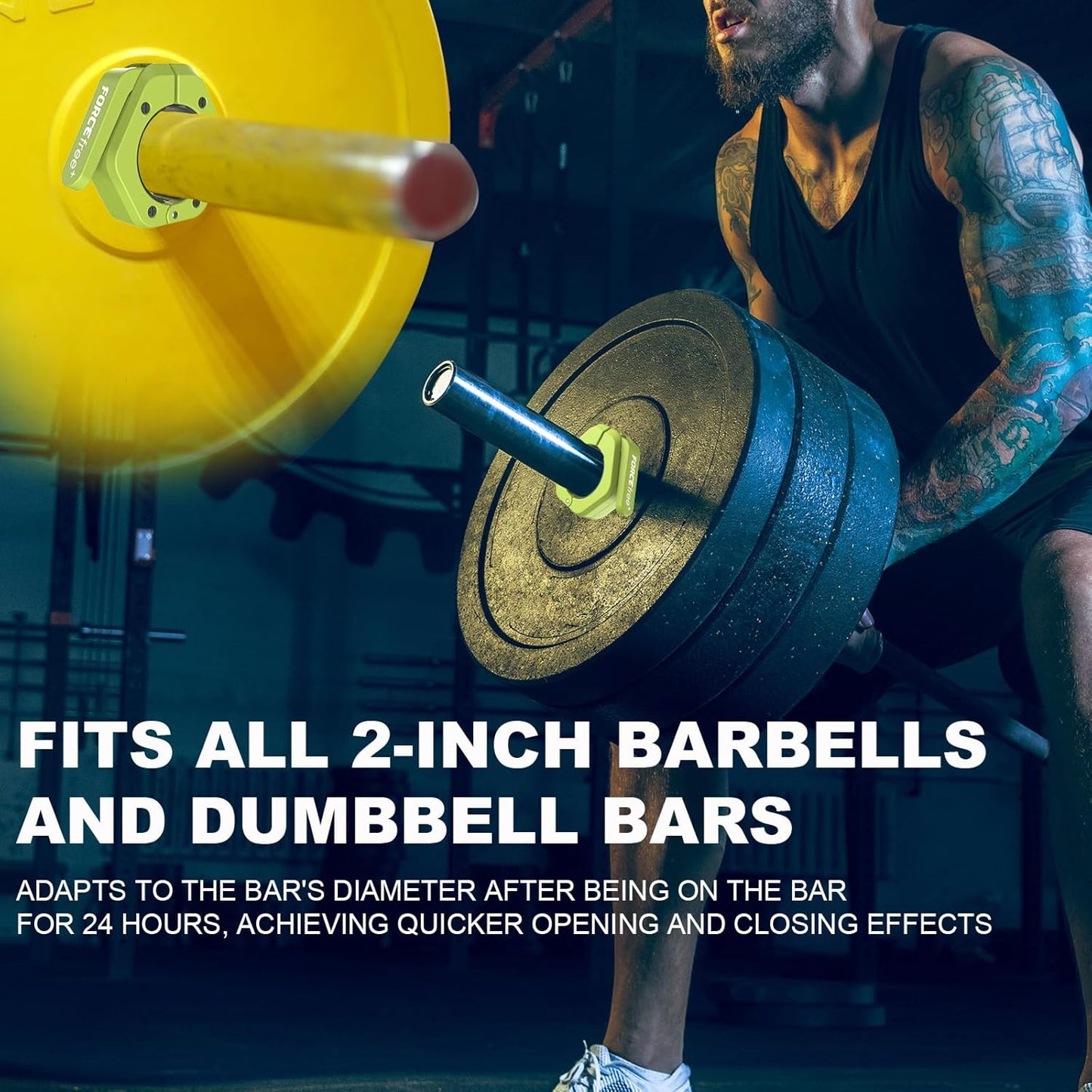 Magnetic Barbell Clamps 2 Inch Olympic – Quick Release Barbell Collars with Anti-Slip TPR Lining | Heavy Duty Weight Clips for Bars for Pro Gym Equipment