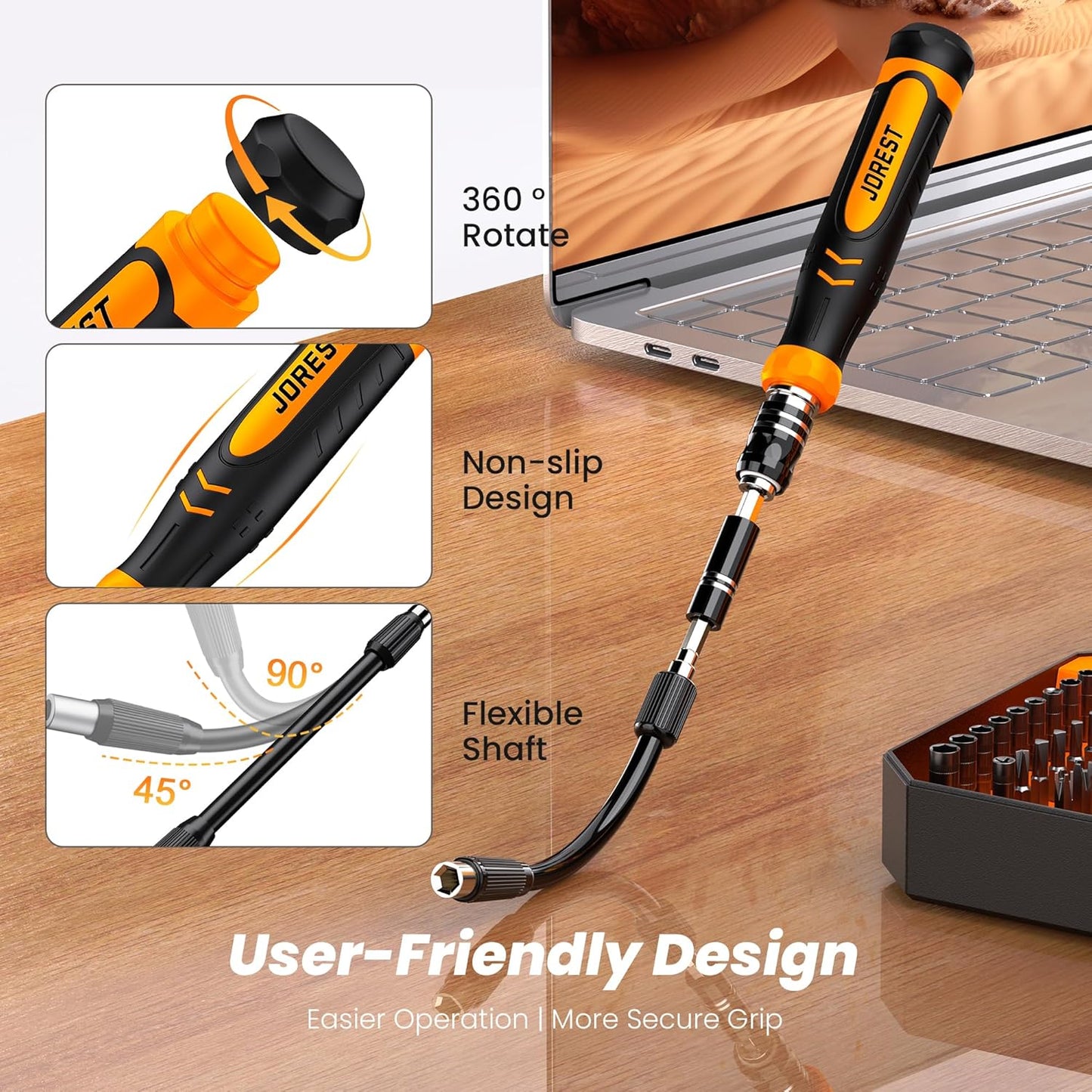 JOREST 115 in 1 Small Precision Screwdriver Set, Tool Gifts for Men Dad Him, Magnetic Repair Tool Kit for PC, Laptop, Tablet, iPhone, Macbook, Jewelers, PS5, Xbox, Switch, Game Console, Door &Chair