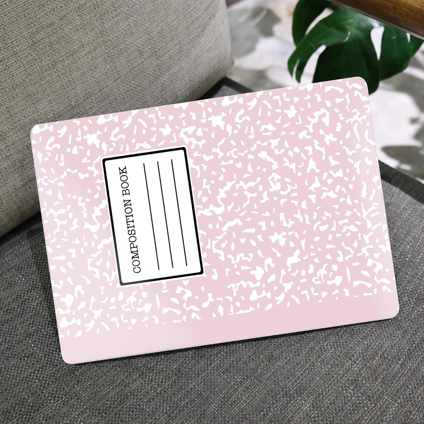 MEEgoodo Case for M4/M3/M2 MacBook Air 13.6 inch Case 2025 2024 2022, Fit Model A3240/A3113/A2681, Laptop Hard Shell with Keyboard Cover Compatible with MacBook Air 13 inch, Pink Composition Book