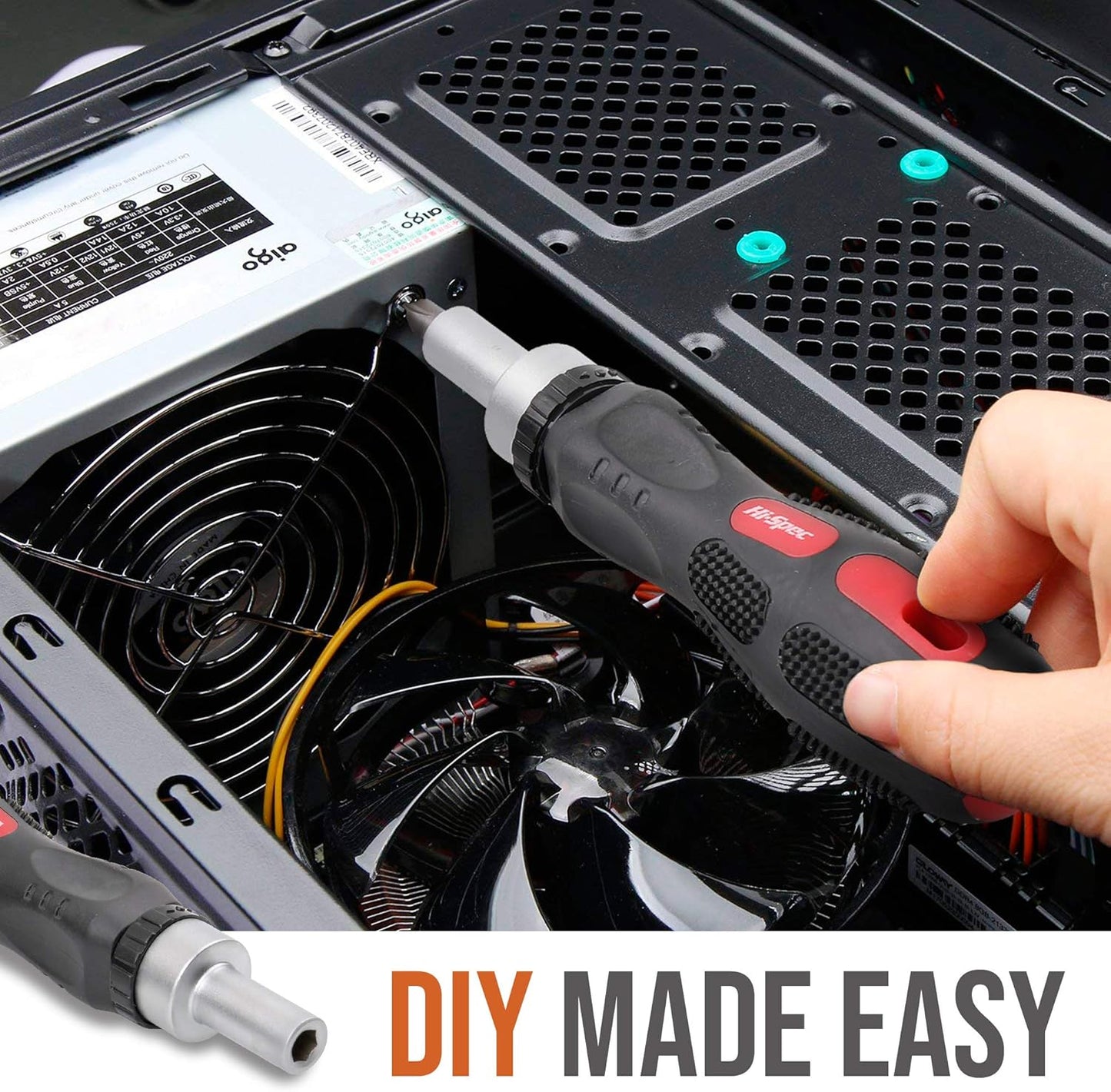 Hi-Spec 101pc Multi Bits Screwdriver & Ratcheting Handle Tool Set Kit. Complete 1/4” Hex Screwdriving with Tamper Proof Security Driver Bits