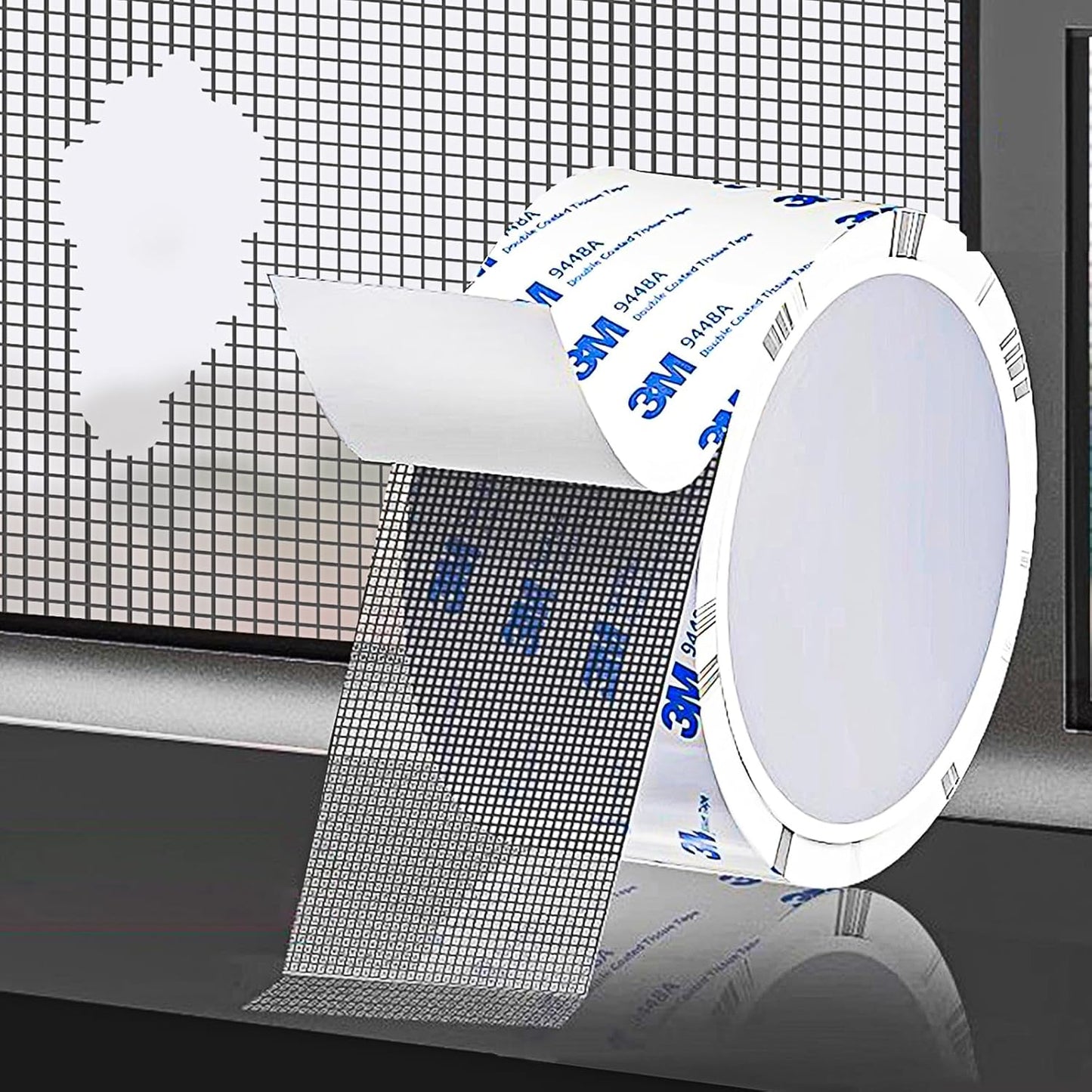 Super Strong Adhesion Screen Repair Tape Replacement Kit, Made of 3M, Screen Tape Mesh Repair for Window Screen and Screen Door Tears Holes, Grey 1.97In X 6.57Ft