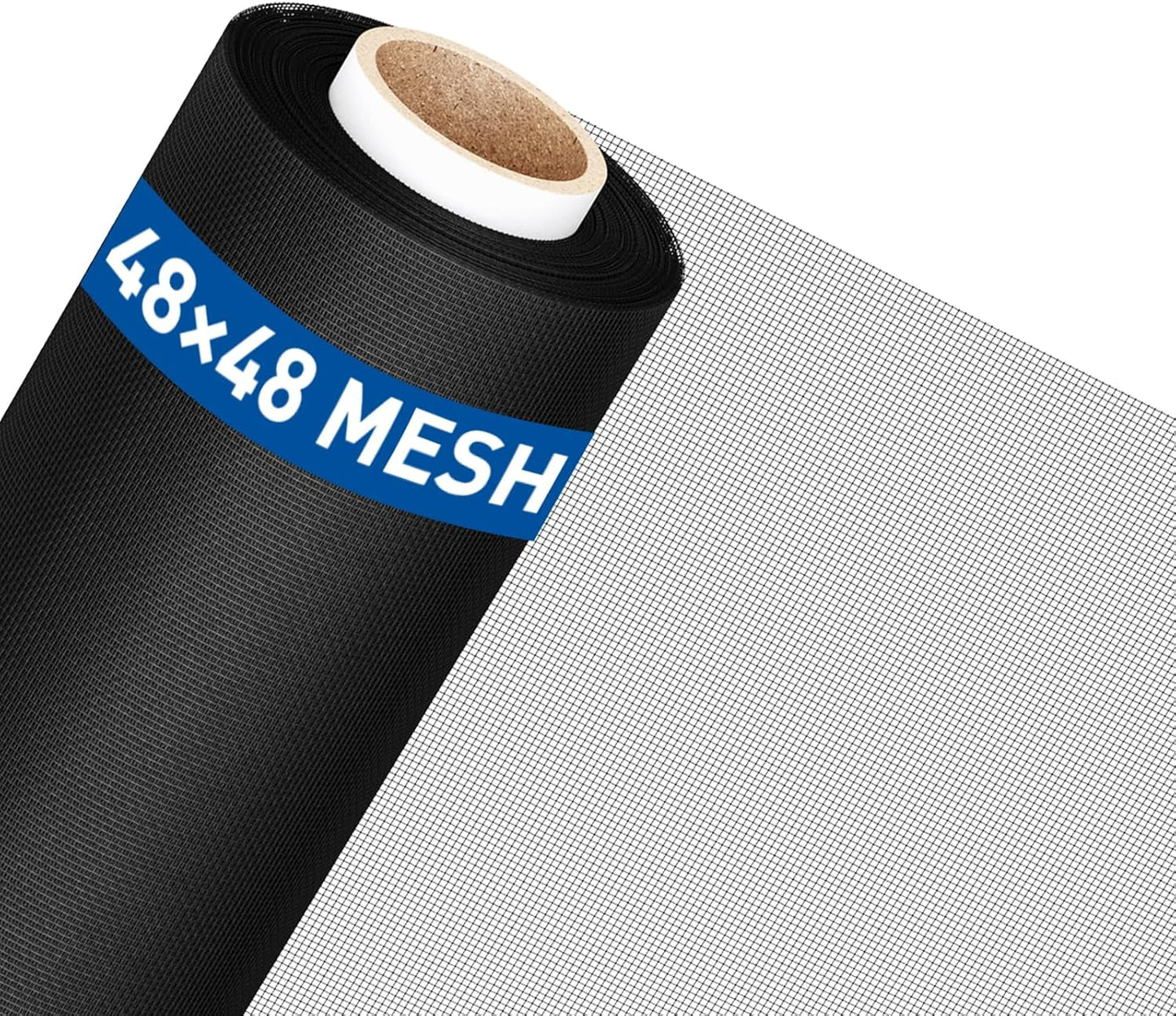 MAGZO Window Screen Replacement Mesh Roll, 37.4in × 16.4ft Upgraded Density 48x48 Mesh 0.12mm WD High Definition Siftproof Screen for Porch Doors Repair Kit, Ideal for Patio, Sliding Doors