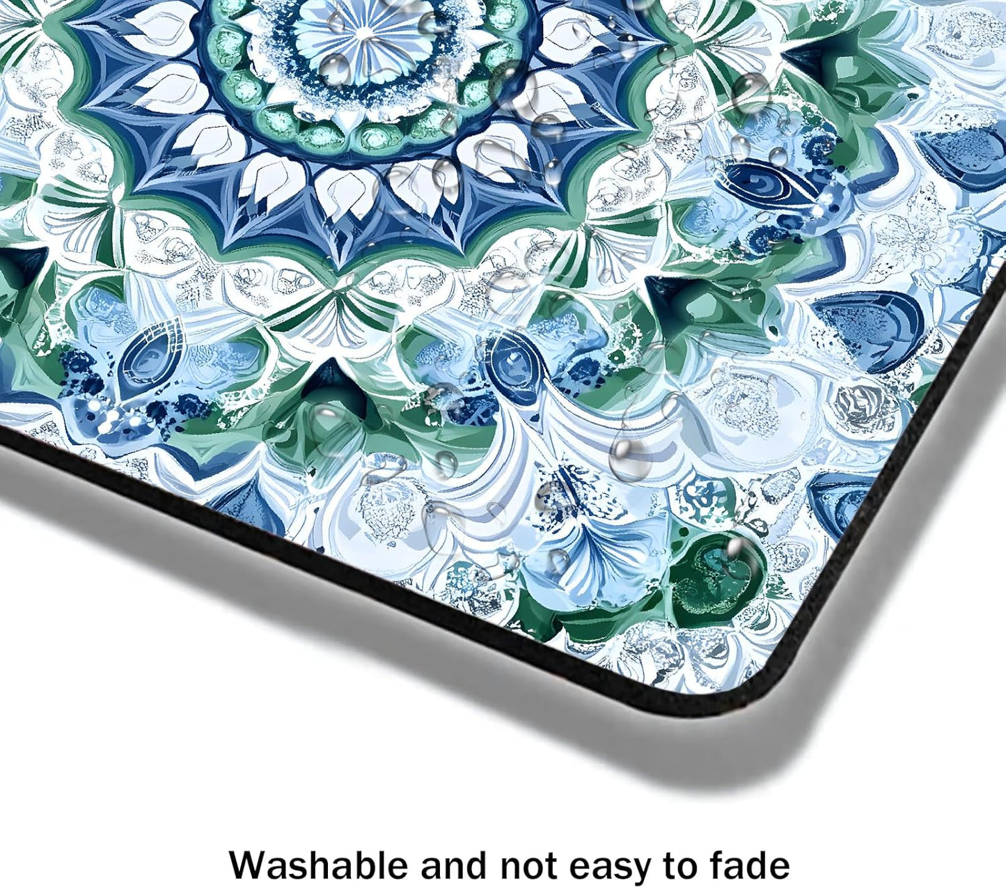 Mouse Pad, Cute Aesthetics Mandala Pattern Mouse Pads for Desk, 9.5" x 7.9" Non-Slip Rubber Base Computer Mousepad with Women, Portable Square Design for Wireless Mouse and Pad Laptop Office & Travel