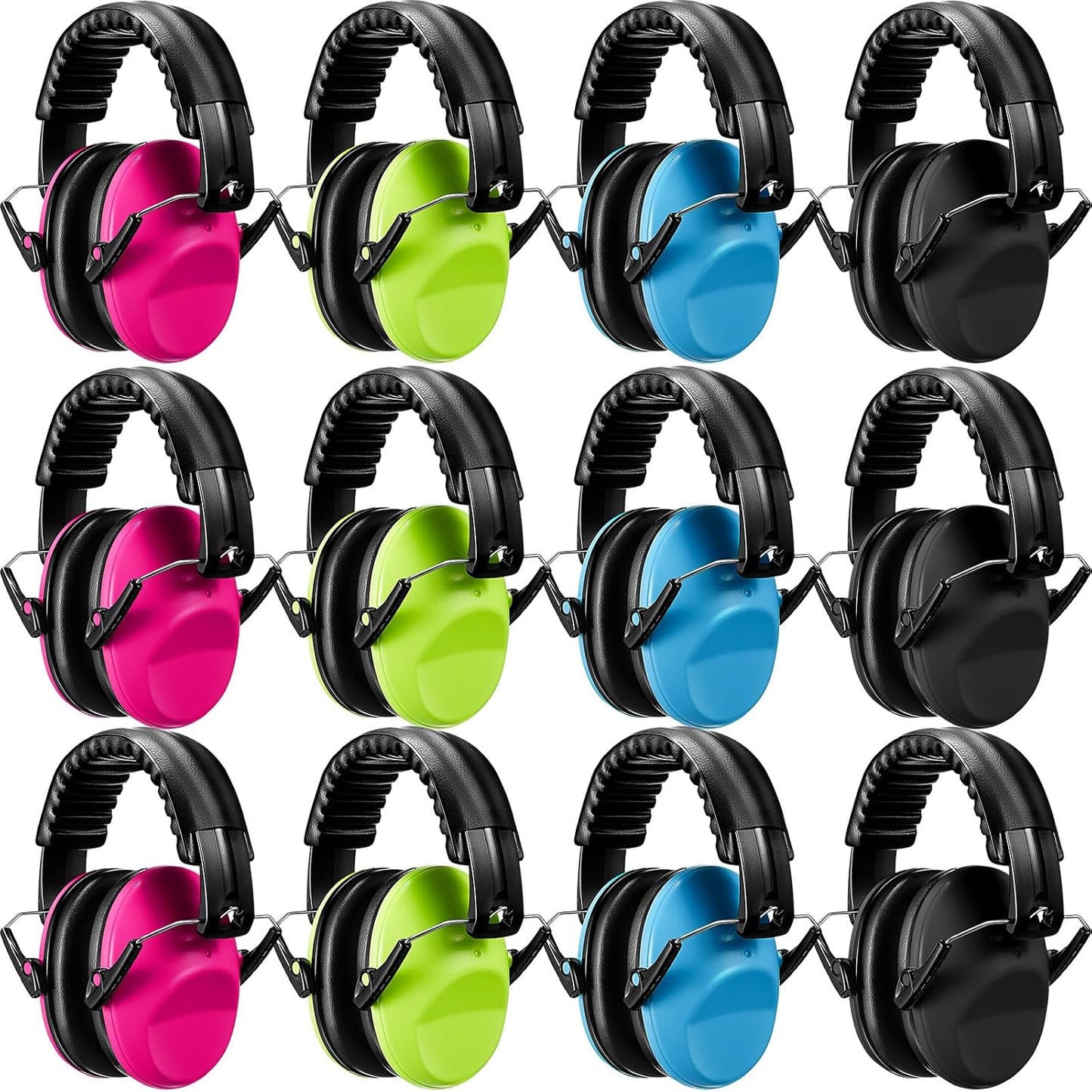 Xuhal 12 Pcs Kids noise reduction headphones Ear Protection Earmuffs for Kids Noise Reduction Ear Muffs for Children 27NRR(Stylish)