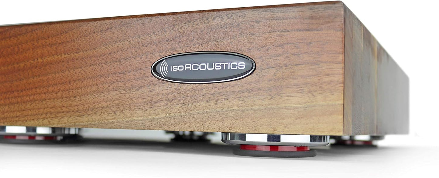 IsoAcoustics Delos Turntable Isolation Butcher Block Series: 2216W2 (22" W x 16" D x 3" H) Walnut