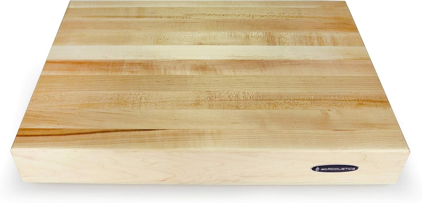 IsoAcoustics Delos Turntable Isolation Butcher Block Series: 2216M2 (22"W x 16"D x 3"H) Maple