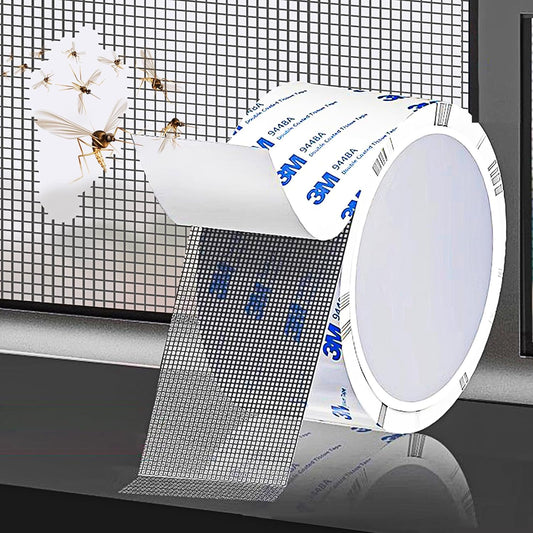 Super Strong Adhesion Screen Repair Tape Replacement Kit, Made of 3M, Screen Tape Mesh Repair for Window Screen and Screen Door Tears Holes, Grey 1.97In X 6.57Ft