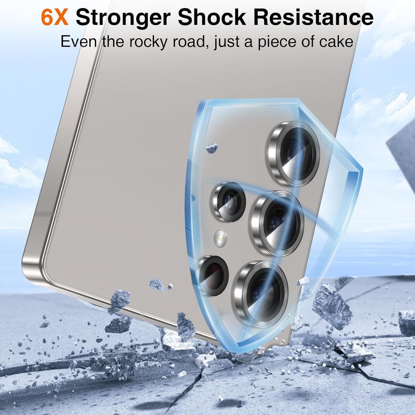 YWXTW [2025 Original Like for Samsung Galaxy S25 Ultra Camera Lens Protector, [Ultra-Thin & 6X Stronger] S25 Ultra Camera Lens Cover, 9H Tempered Glass Upgraded Metal Edging(Titanium Gray)