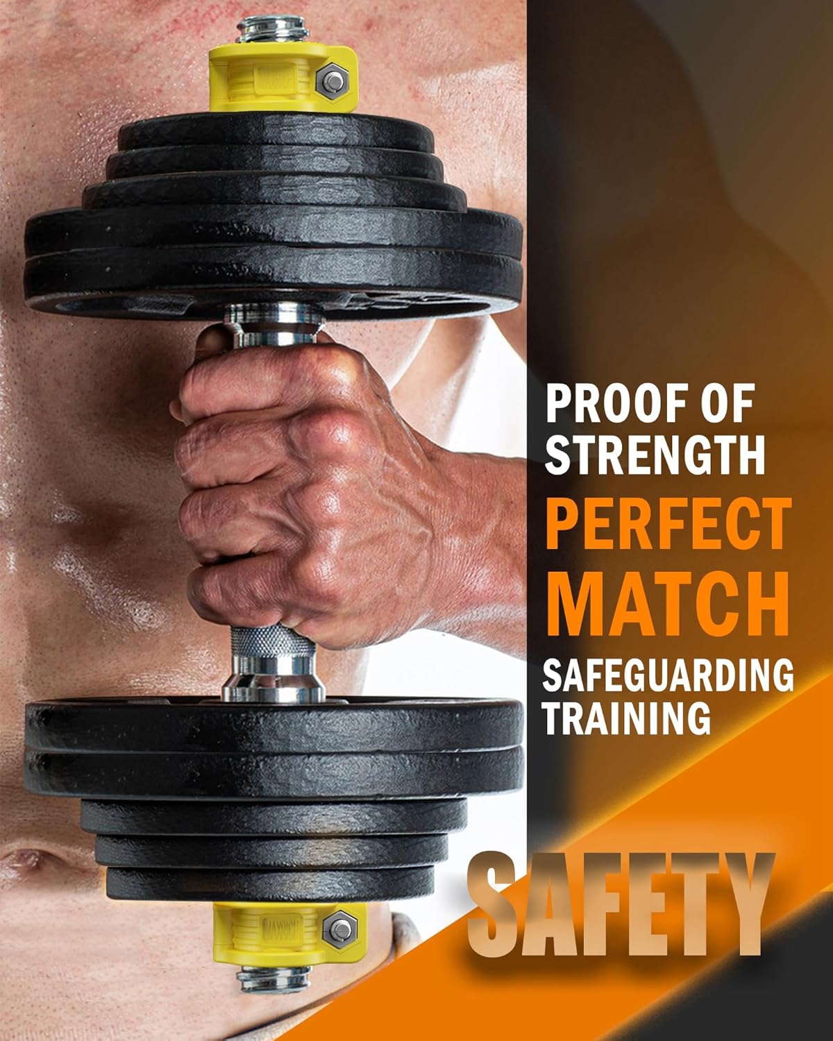 MAXRICH Barbell Clamp 1 inch Multiple Sizes & Adjustable Weight Clips for Quick Release Barbell Collars