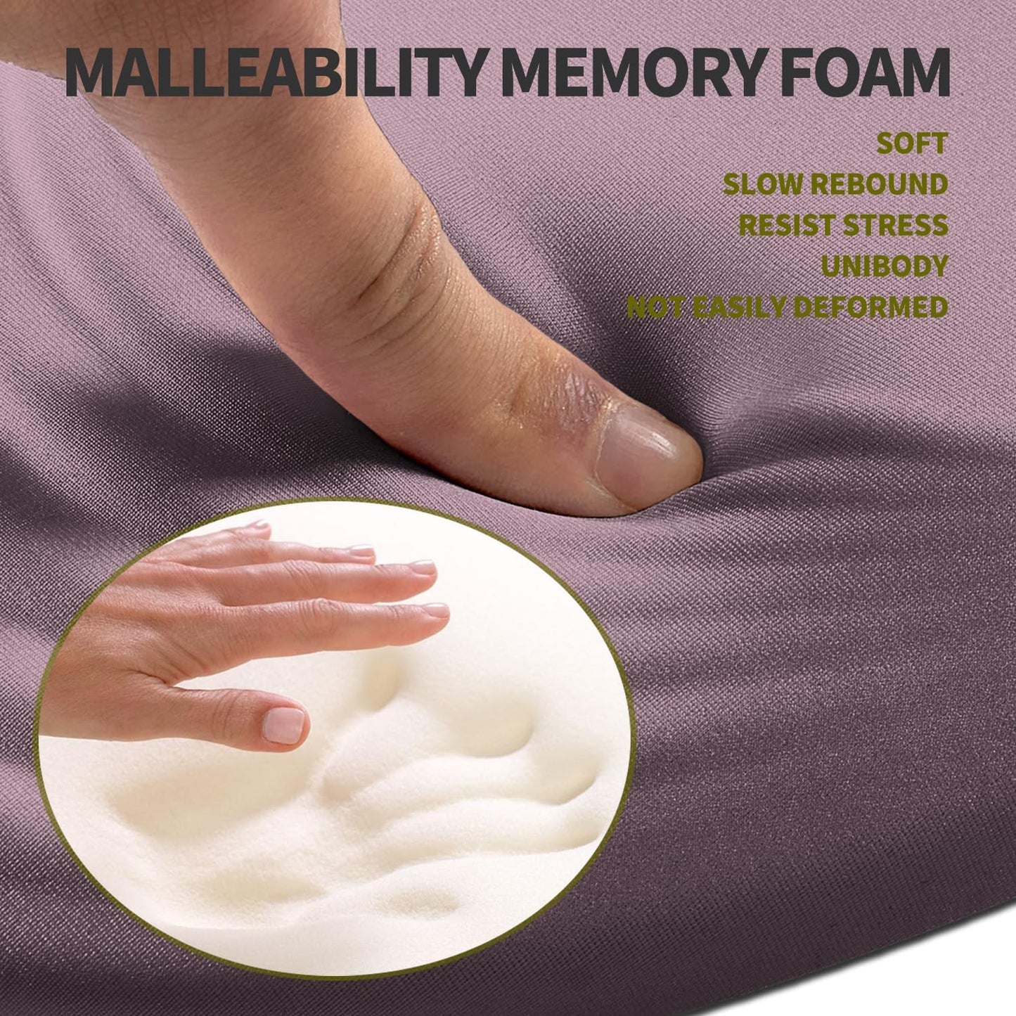 Hokafenle Ergonomic Mouse Pad Wrist Support, Terraced Slope Carpal Tunnel Wrist Pad for Mouse with Unibody Memory Foam, Wrist Rest Pain Relief Mousepad (Pale Purple, 11.8x7.9 in)