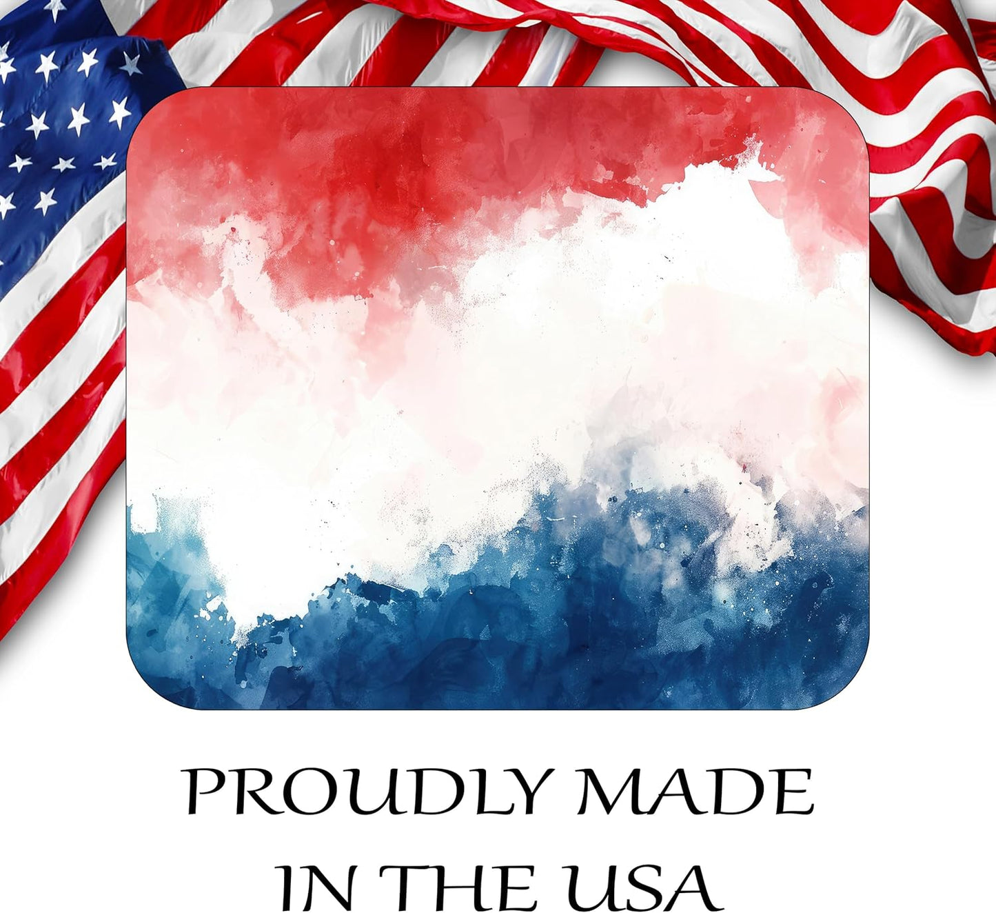 Decorative Colorful Mouse Pad Mat Mousepad for Desk Computer Laptop PC Gaming Home or Office Gift (Red White Blue MP53)