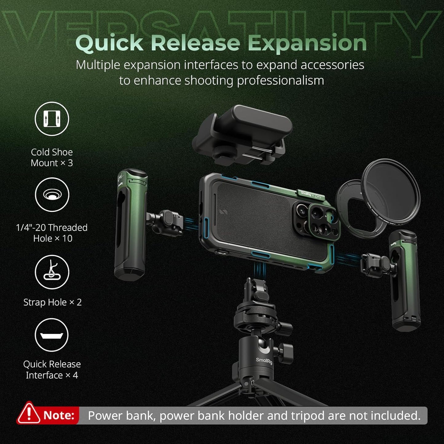 SmallRig x Brandon Li Mobile Video Kit Only for iPhone 16 Pro, Phone Cage with Lightweight Phone Case Kit, Rotatable Wireless QR Handles, 67MM Magnetic VND Filter Kit, Support for MagSafe - 5002