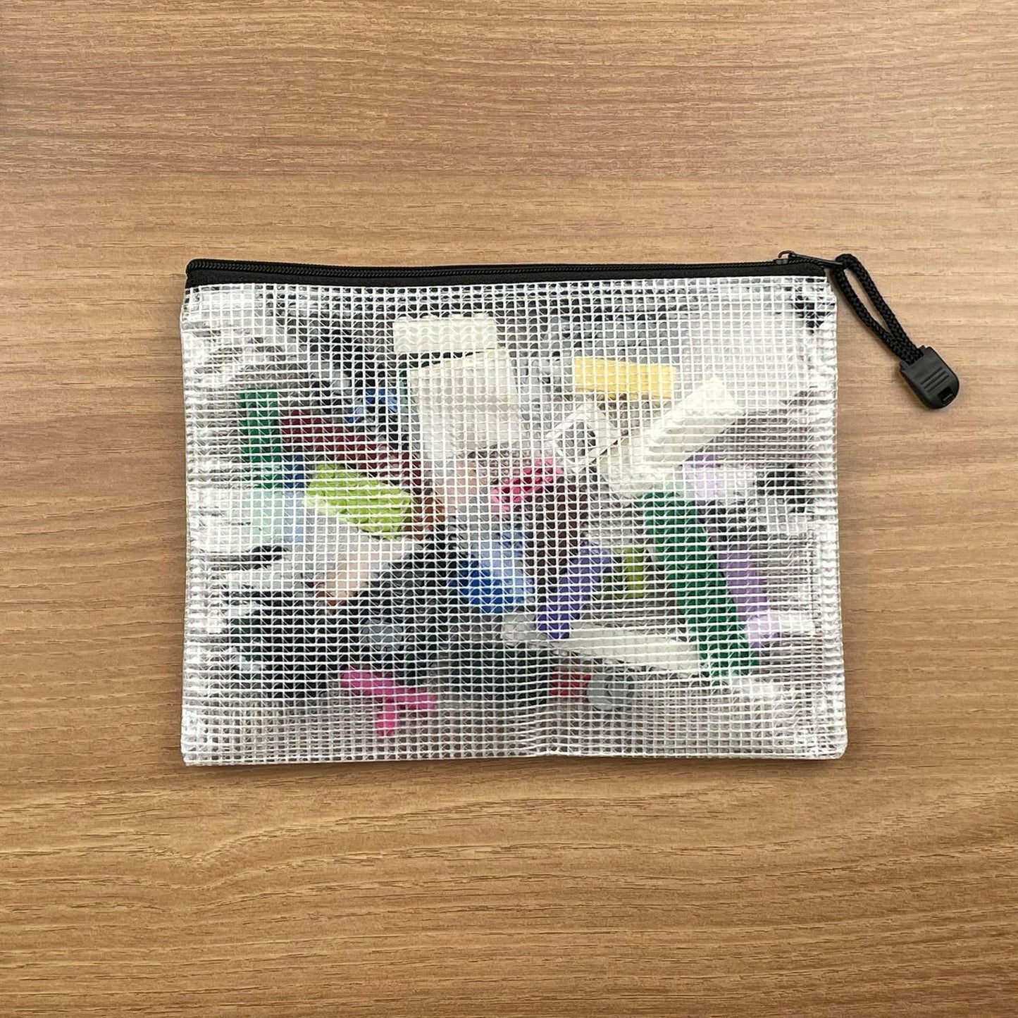 Oaimyy-4 x 6-20 Pcs-Plastic Mesh Zipper Pouch Document Folders Bag Zip File Bags for Office Supplies,Home,Travel Storages,Puzzle Board Games Storage- (Black)