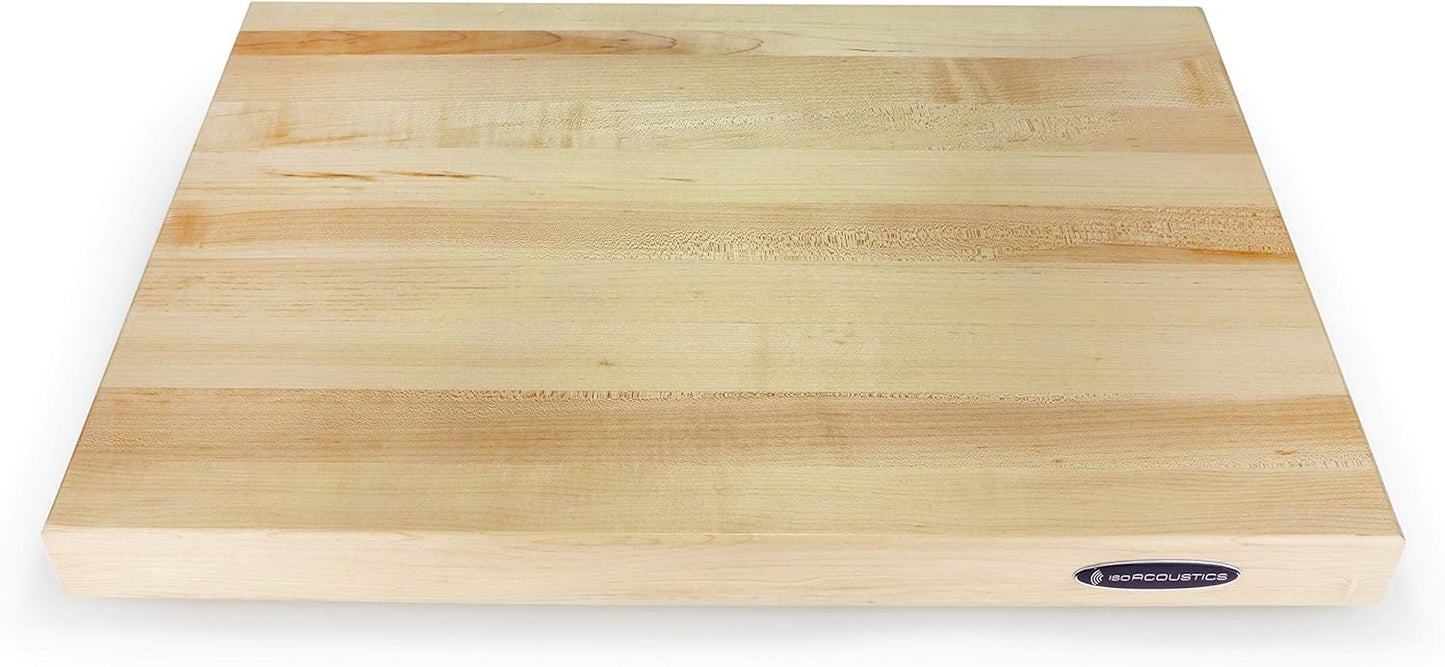 IsoAcoustics Delos Turntable Isolation Butcher Block Series: 2216M1 (22" W x 16" D x 1.75" H) Maple