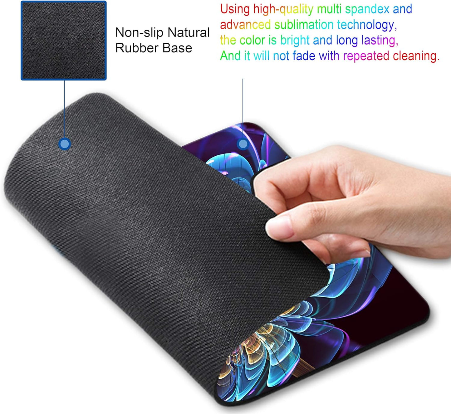 3D Flowers Mouse pad Abstract Art Mouse Pads with Design Personalized Mousepad for Laptop Computer Office Decoration Accessories Gift