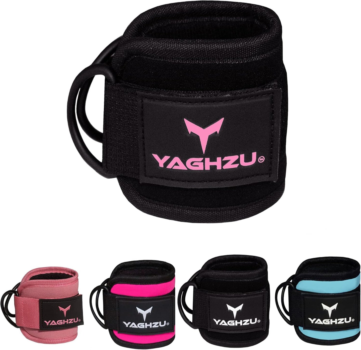 Ankle Straps for Cable Machines Women - Adjustable Gym Ankle Strap for Cable Machine, Neoprene Padded Cable Straps, Durable Leg Strap with Cable Cuff, Glute Kickback Ankle Strap with D Rings