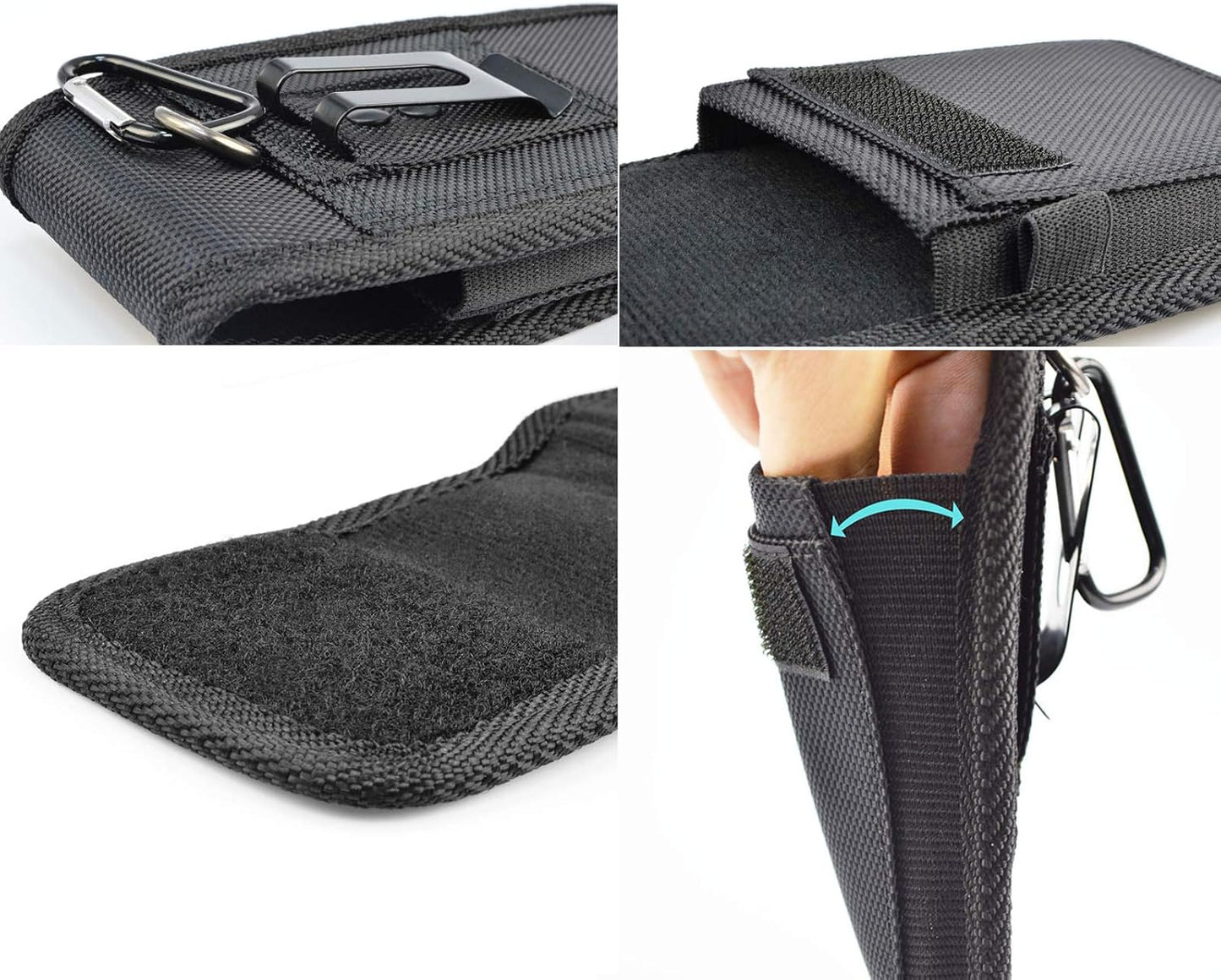 Njjex Phone Holster for Motorola Moto G 5G 2025 G Stylus 2023 G Power 5G 2024 G Play G Pure G Fast Edge 2025 Edge 60 50 G86 G84 G54 G72 Z4 Nylon Cell Phone Belt Clip Holster Holder Pouch Carrying Case